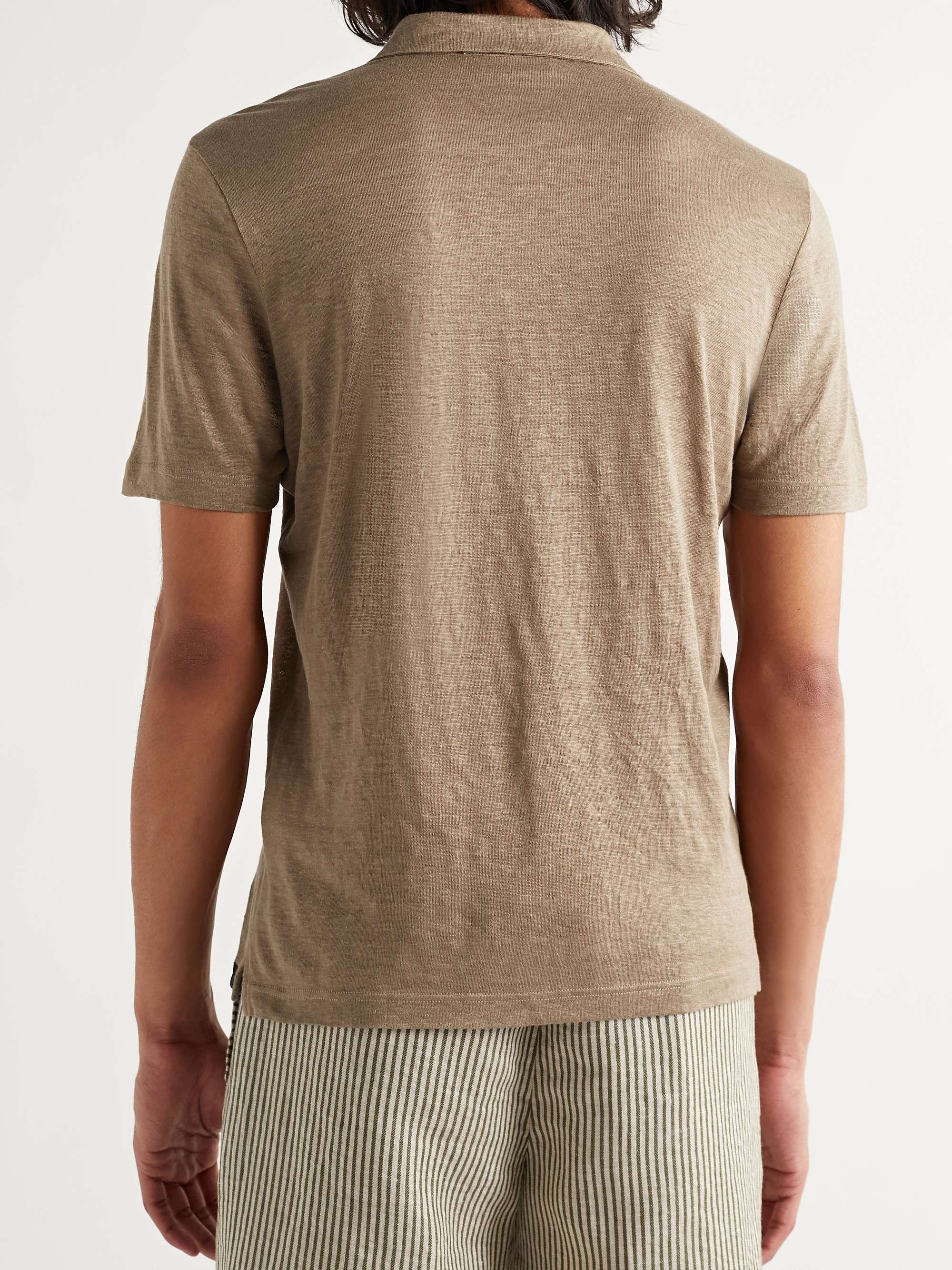 LARDINI Slim-Fit Slub Linen Shirt