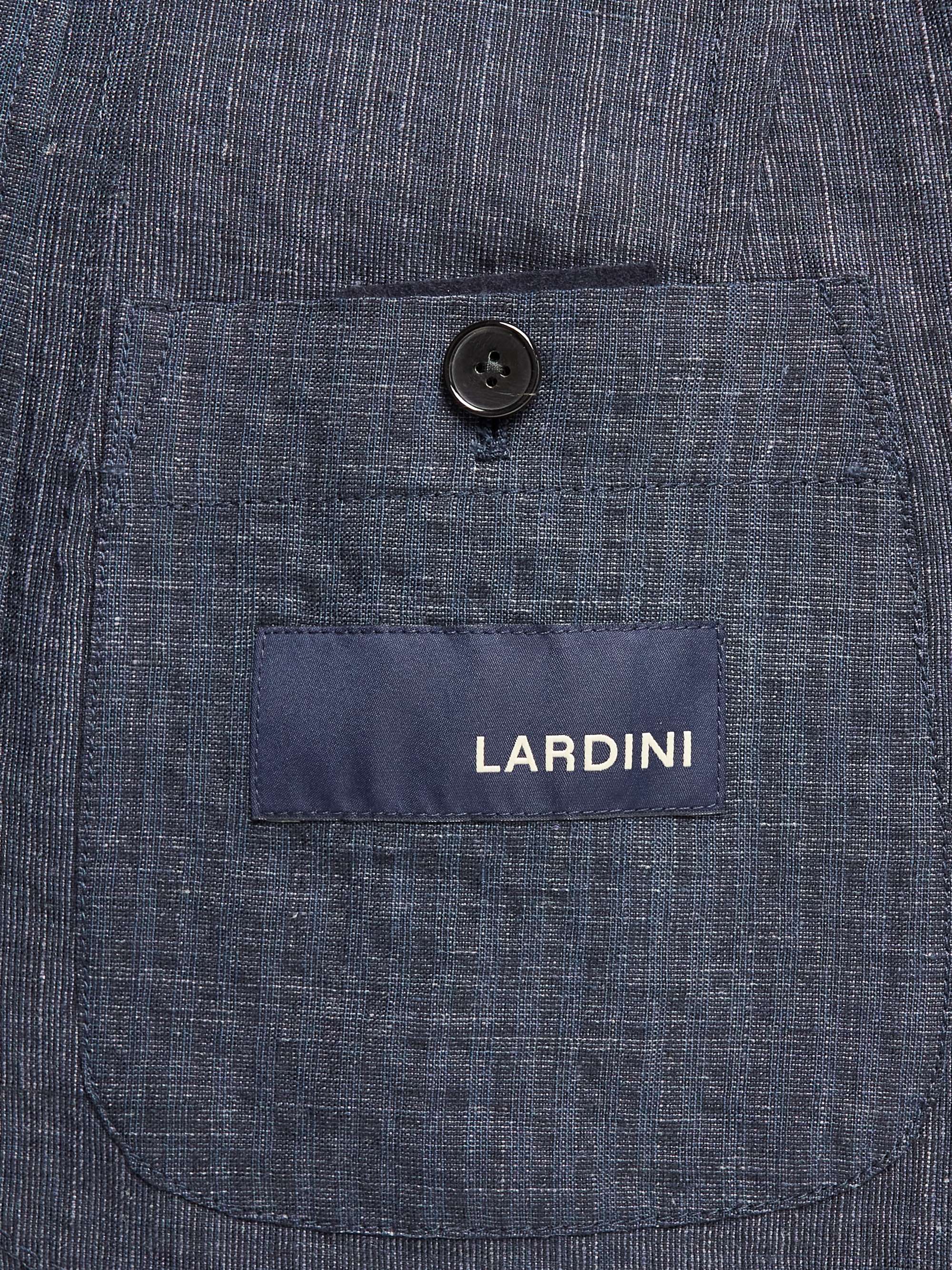 LARDINI Unstructured Striped Cotton-Blend Blazer