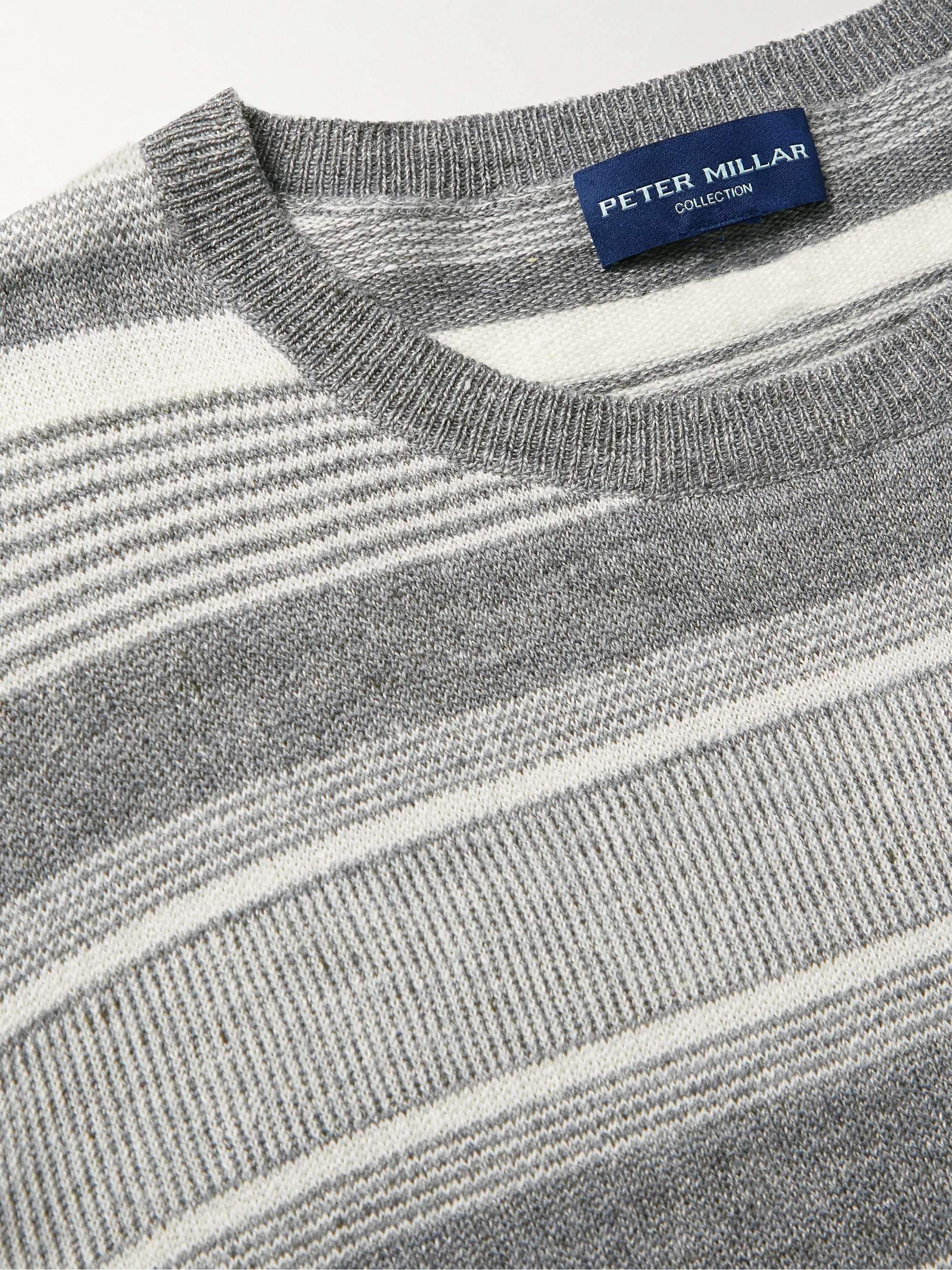 PETER MILLAR Keys Striped Linen and Merino Wool-Blend Sweater