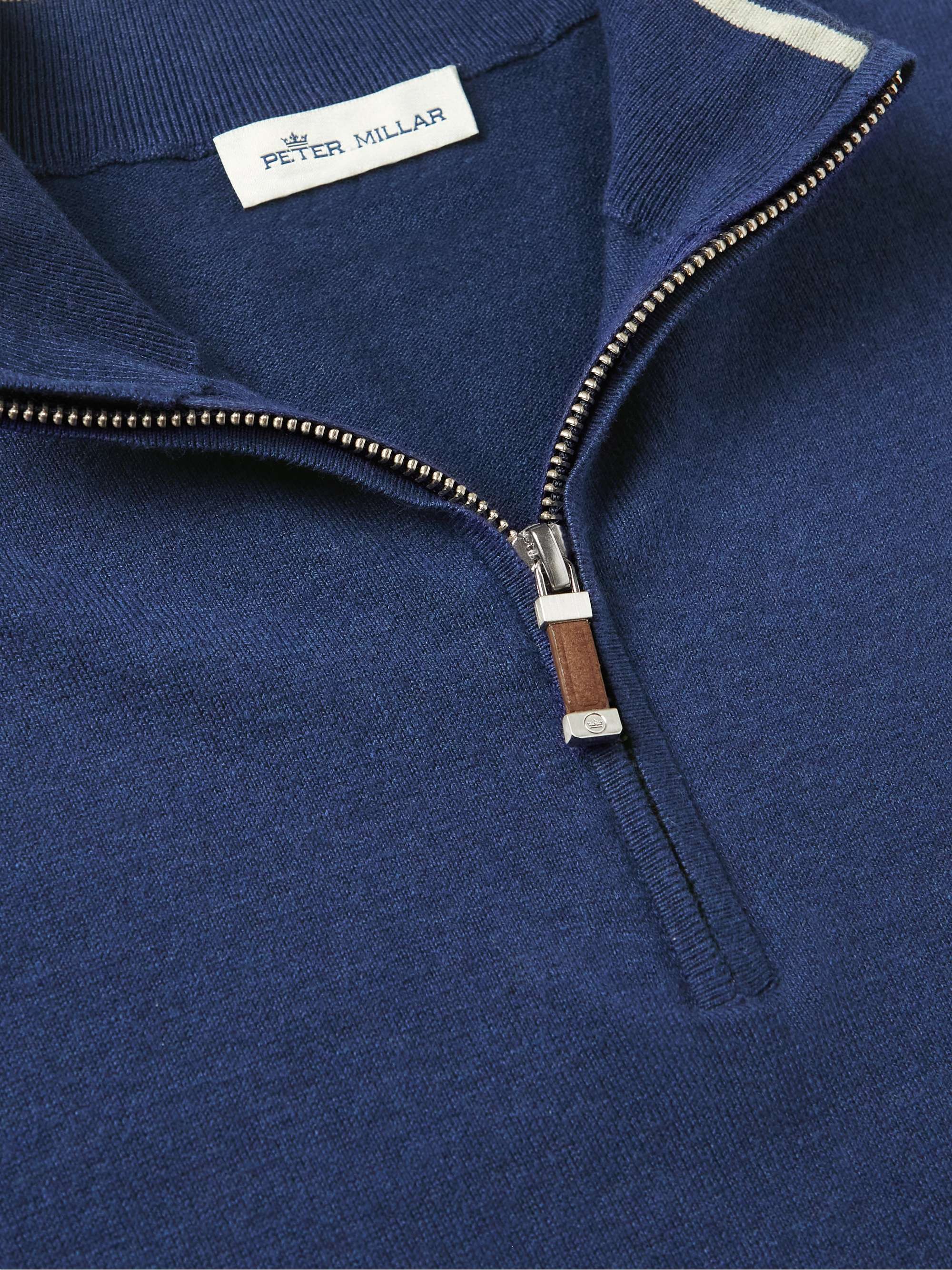 PETER MILLAR Crest Cotton-Blend Half-Zip Sweater