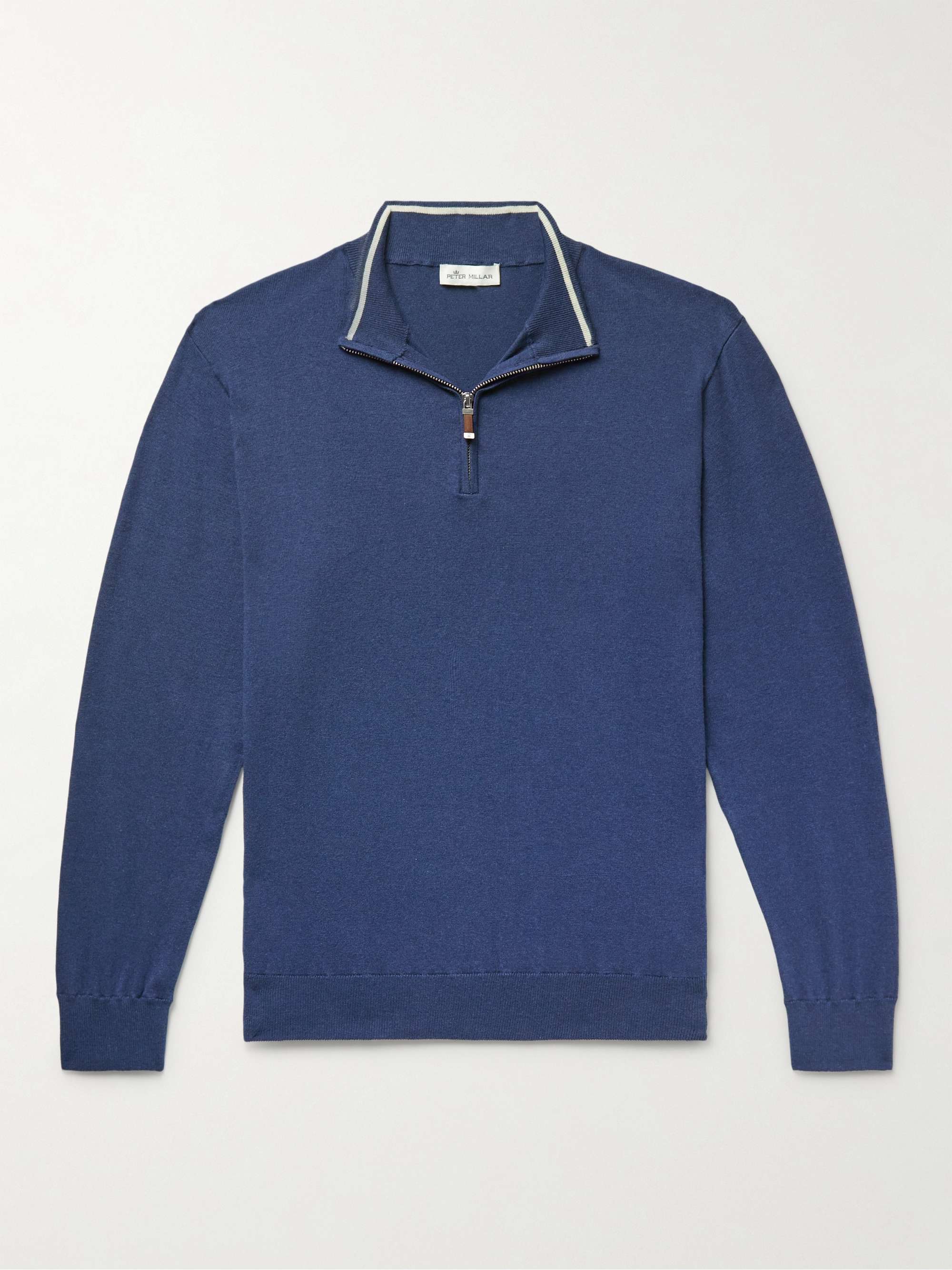 PETER MILLAR Crest Cotton-Blend Half-Zip Sweater