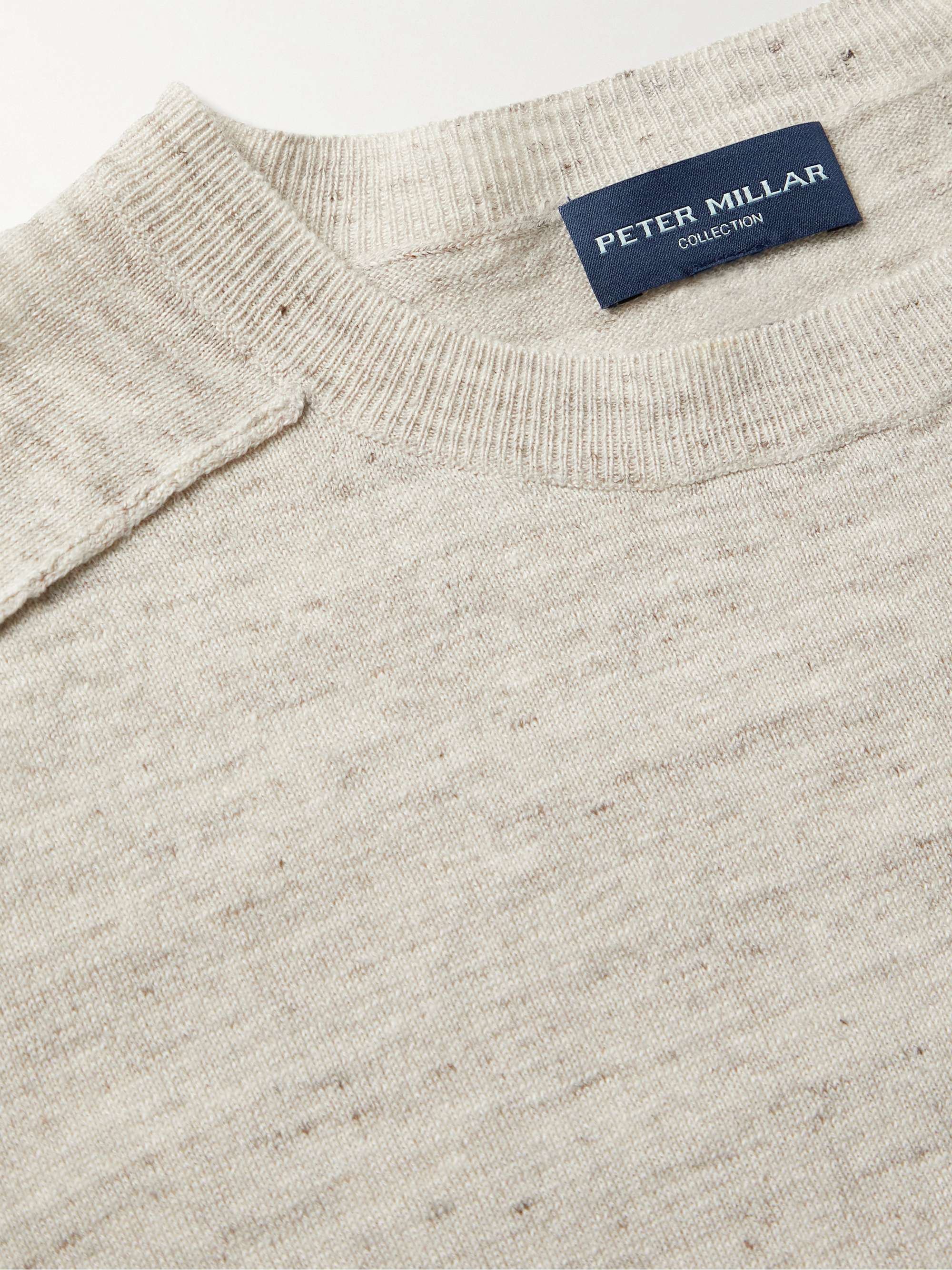 PETER MILLAR Port Saddle Linen and Merino Wool-Blend Sweater