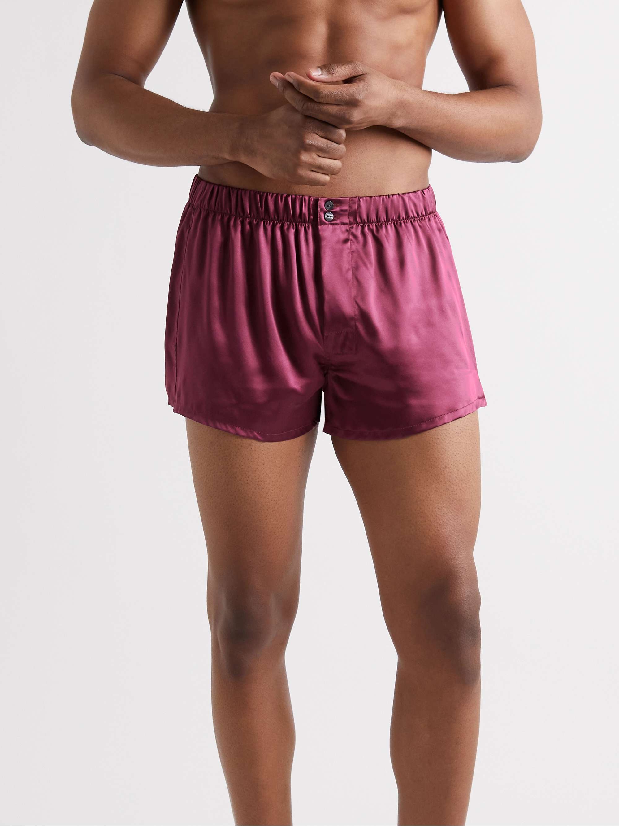 RUBINACCI Silk-Satin Boxer Shorts