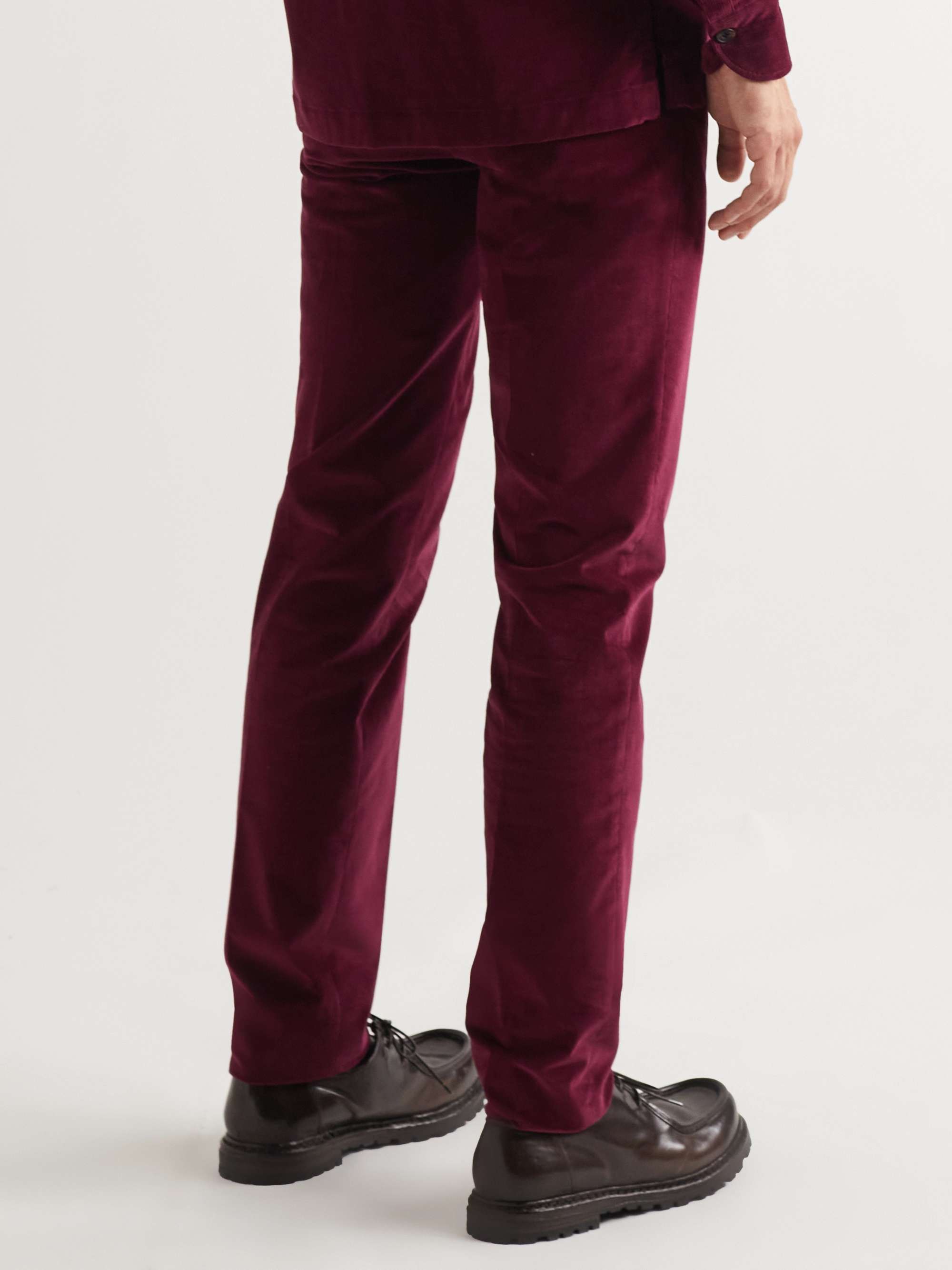 RUBINACCI Luca Slim-Fit Tapered Cotton-Blend Corduroy Trousers