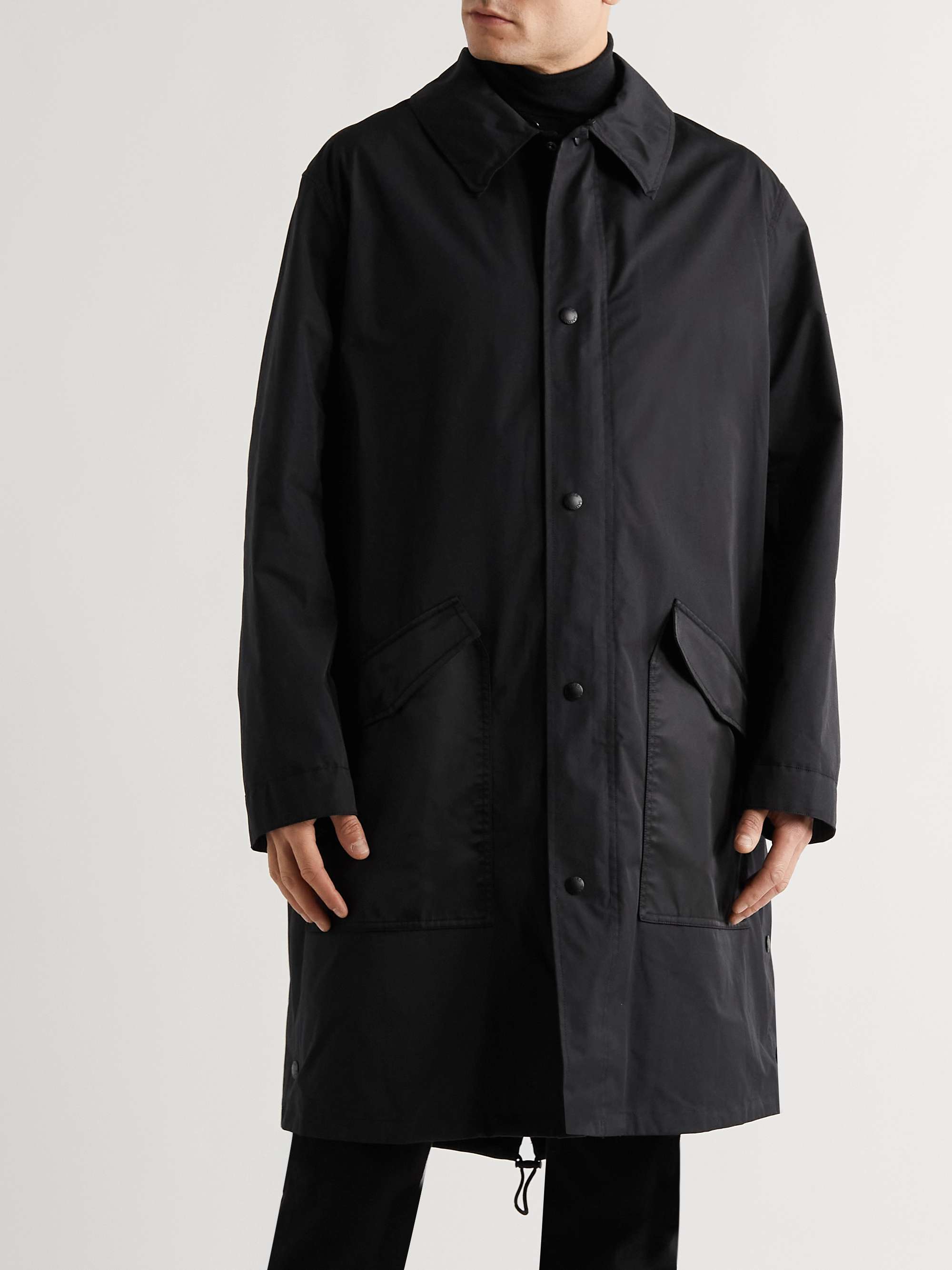 YVES SALOMON Cotton-Blend Hooded Down Parka with Detachable Shearling Liner