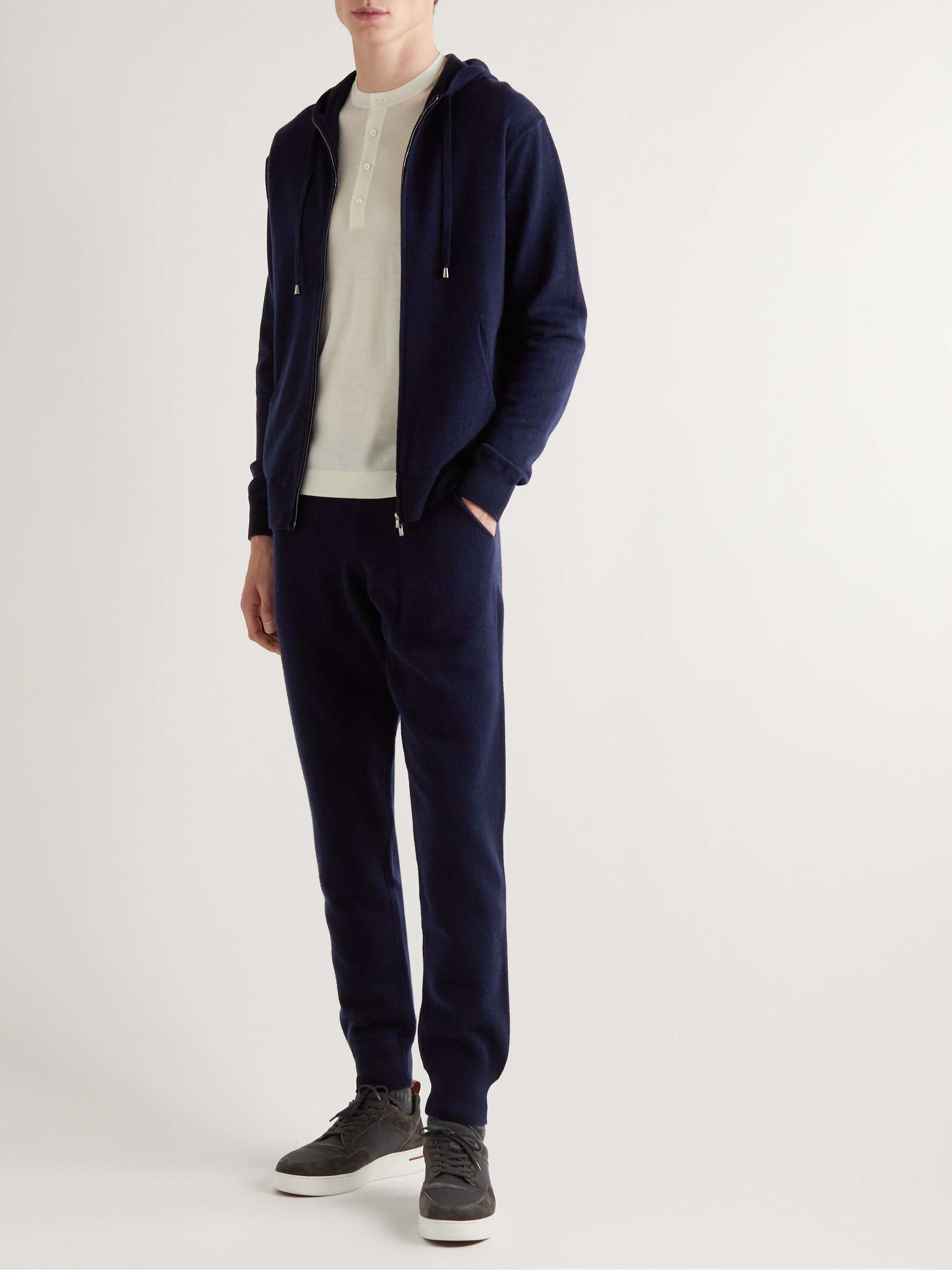 THOM SWEENEY Tapered Wool and Cashmere-Blend Sweatpants