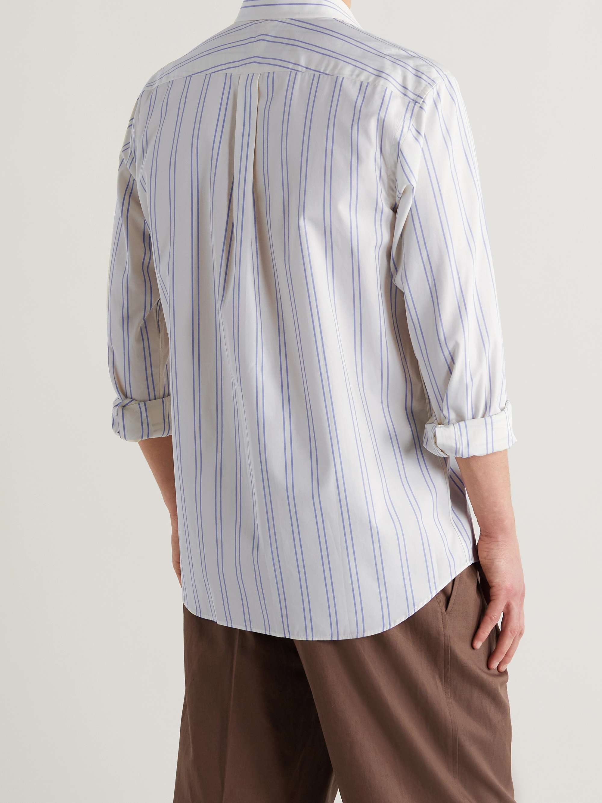 TURNBULL & ASSER Striped Cotton-Poplin Shirt