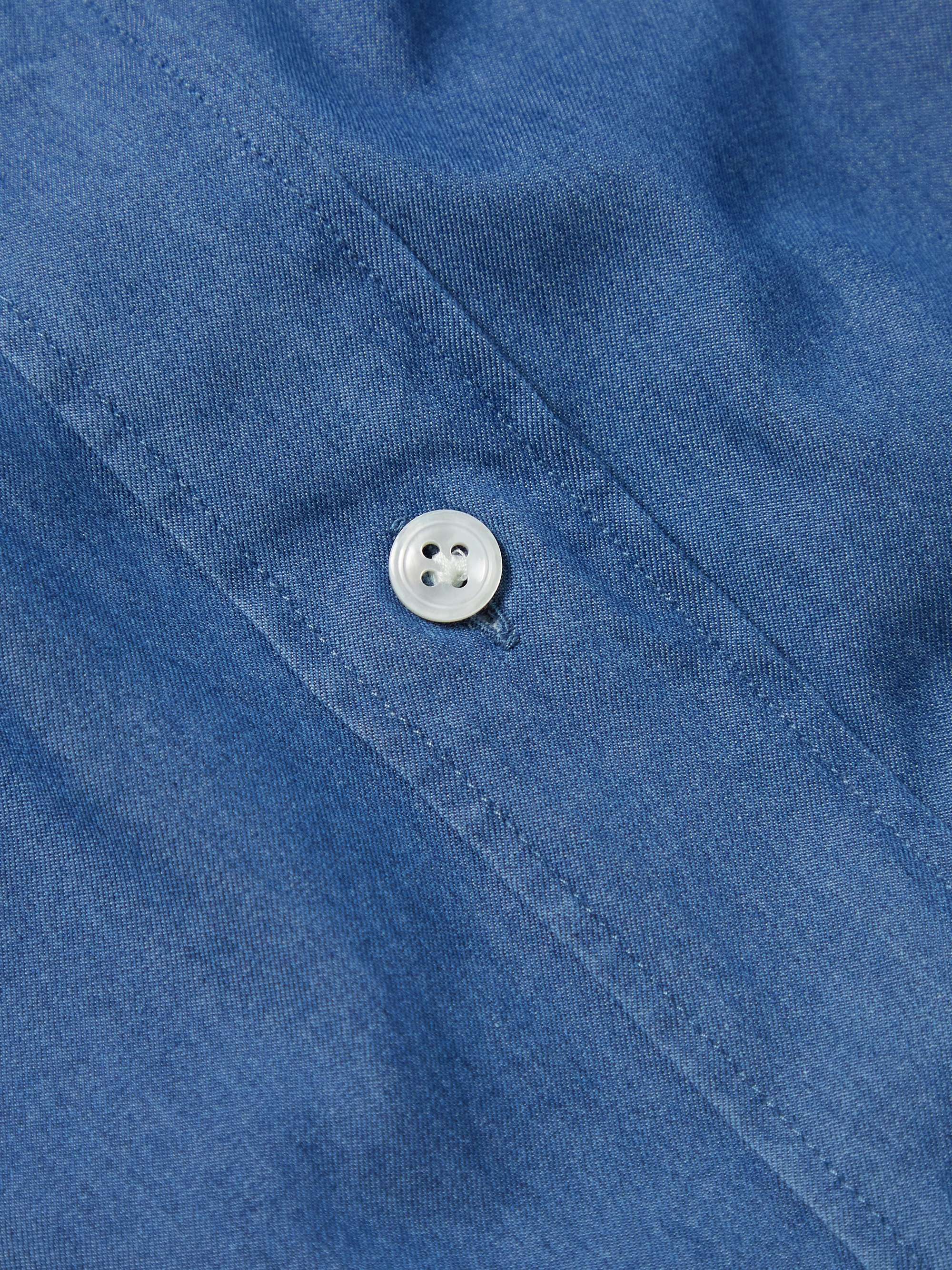THOM SWEENEY Button-Down Collar Cotton-Chambray Shirt