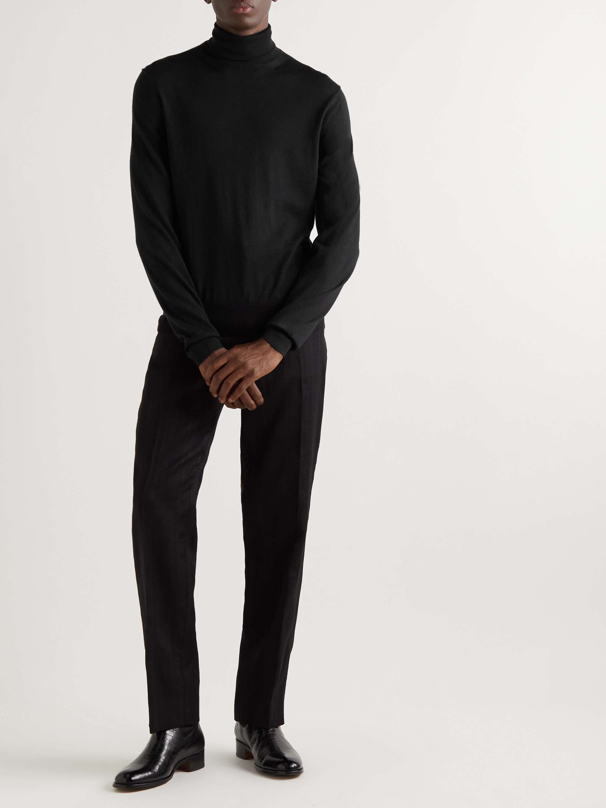 TOM FORD Cashmere and Silk-Blend Rollneck Sweater