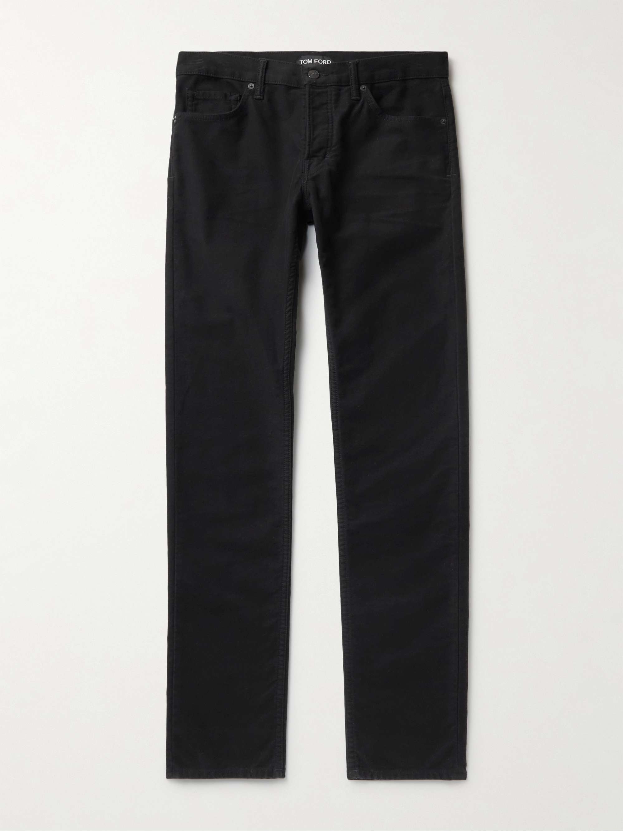 TOM FORD Slim-Fit Stretch-Cotton Moleskin Trousers