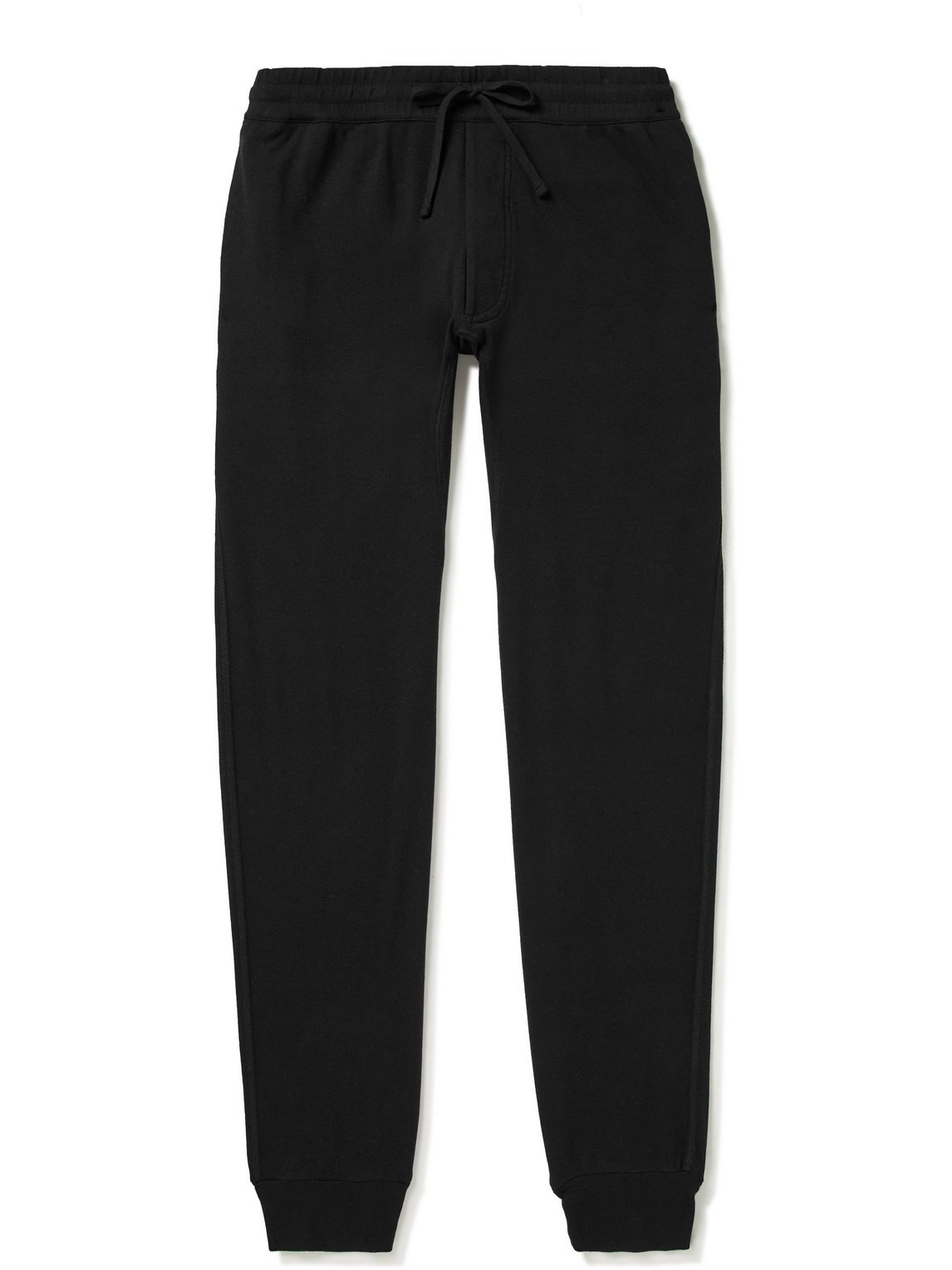 Tapered Brushed Cotton and Modal-Blend Jersey Sweatpants