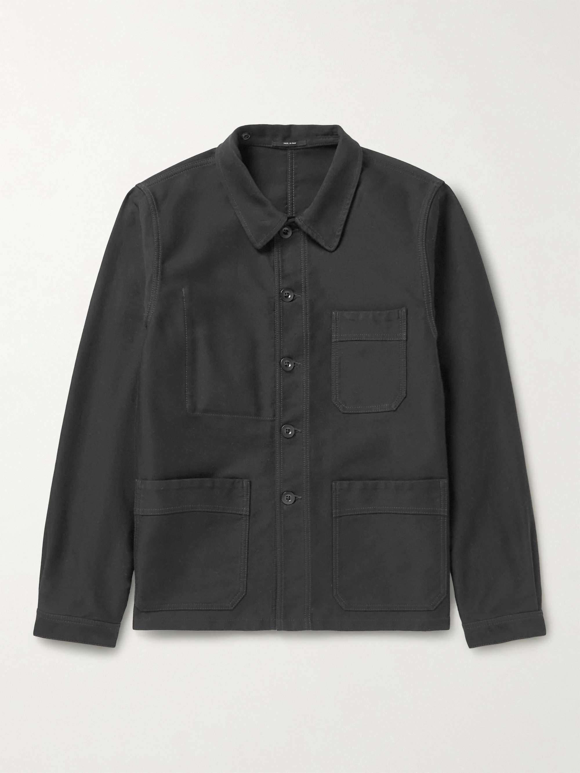 TOM FORD Garment-Washed Brushed-Cotton Chore Jacket