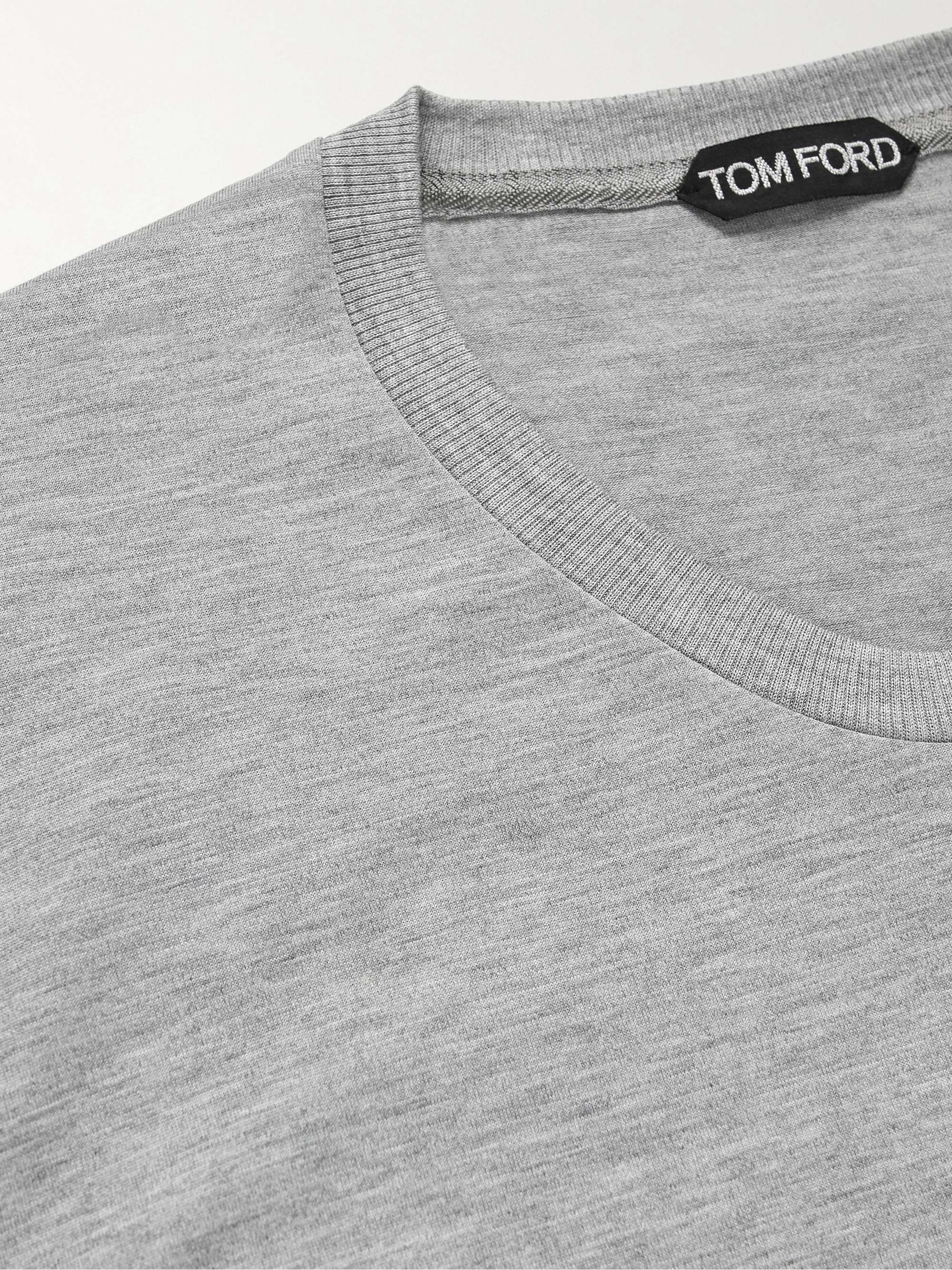 TOM FORD Silk and Cotton-Blend Jersey T-Shirt