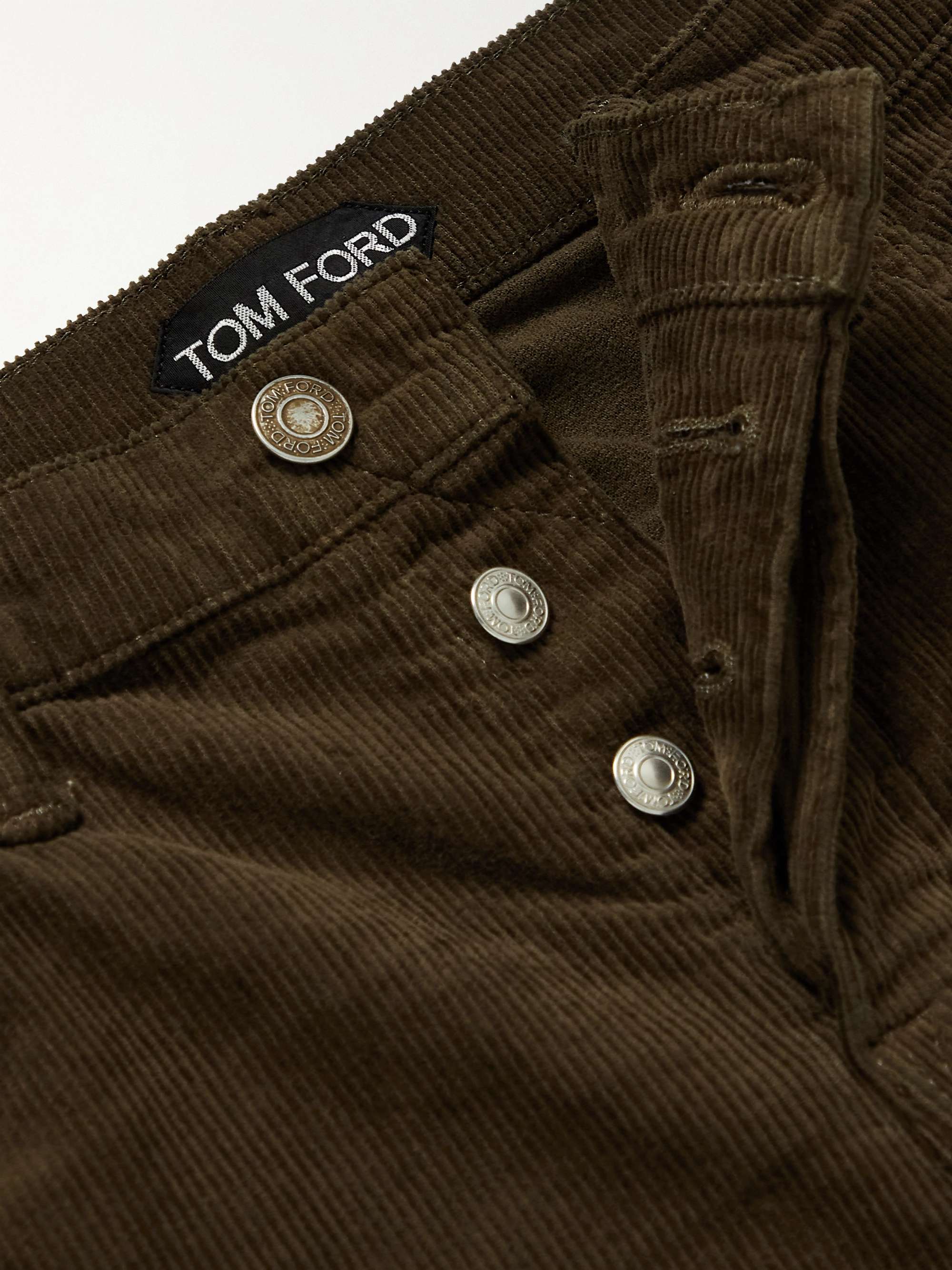 TOM FORD Slim-Fit Stretch-Cotton Corduroy Trousers