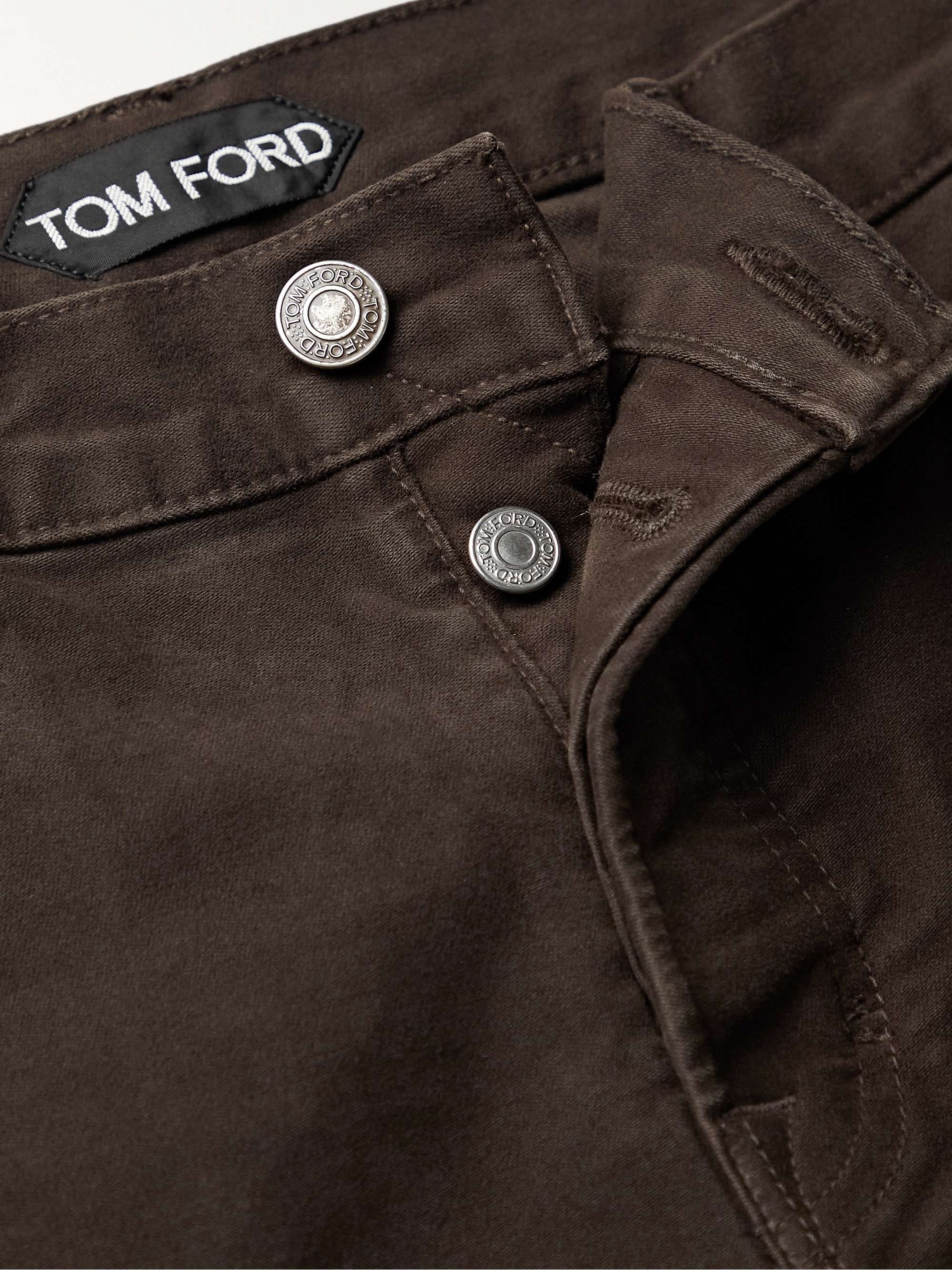 TOM FORD Slim-Fit Stretch-Cotton Moleskin Trousers