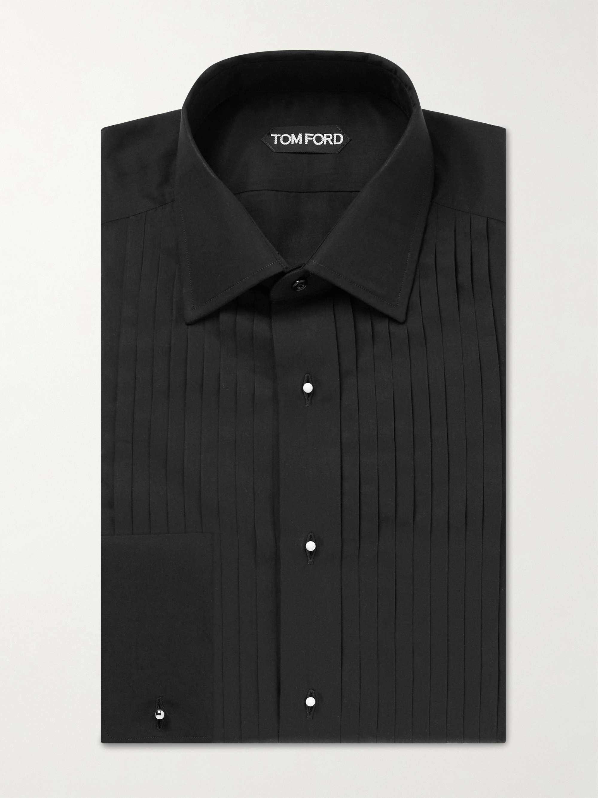 TOM FORD Slim-Fit Bib-Front Woven Tuxedo Shirt