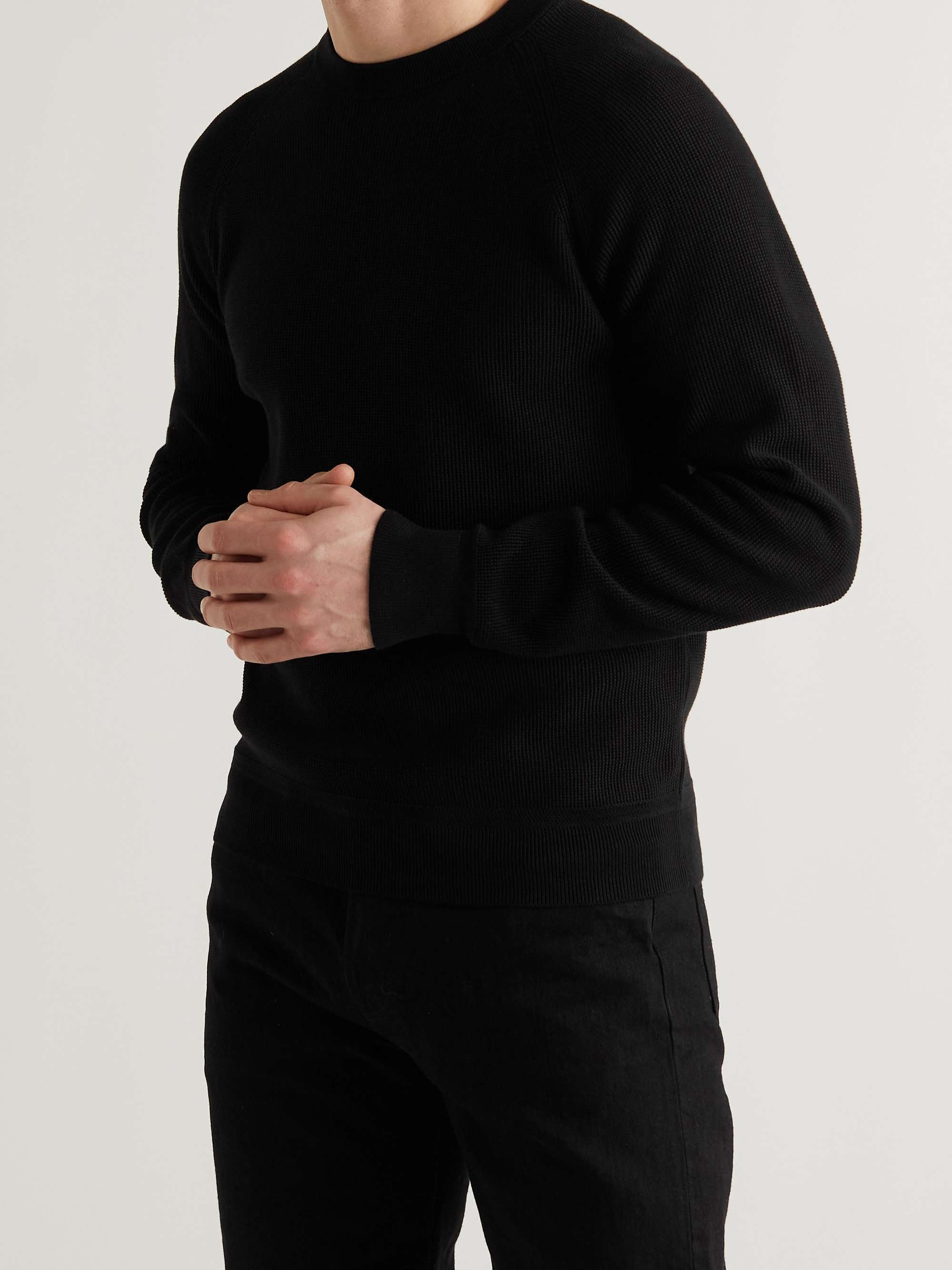 TOM FORD Ribbed Cotton and Silk-Blend Sweater