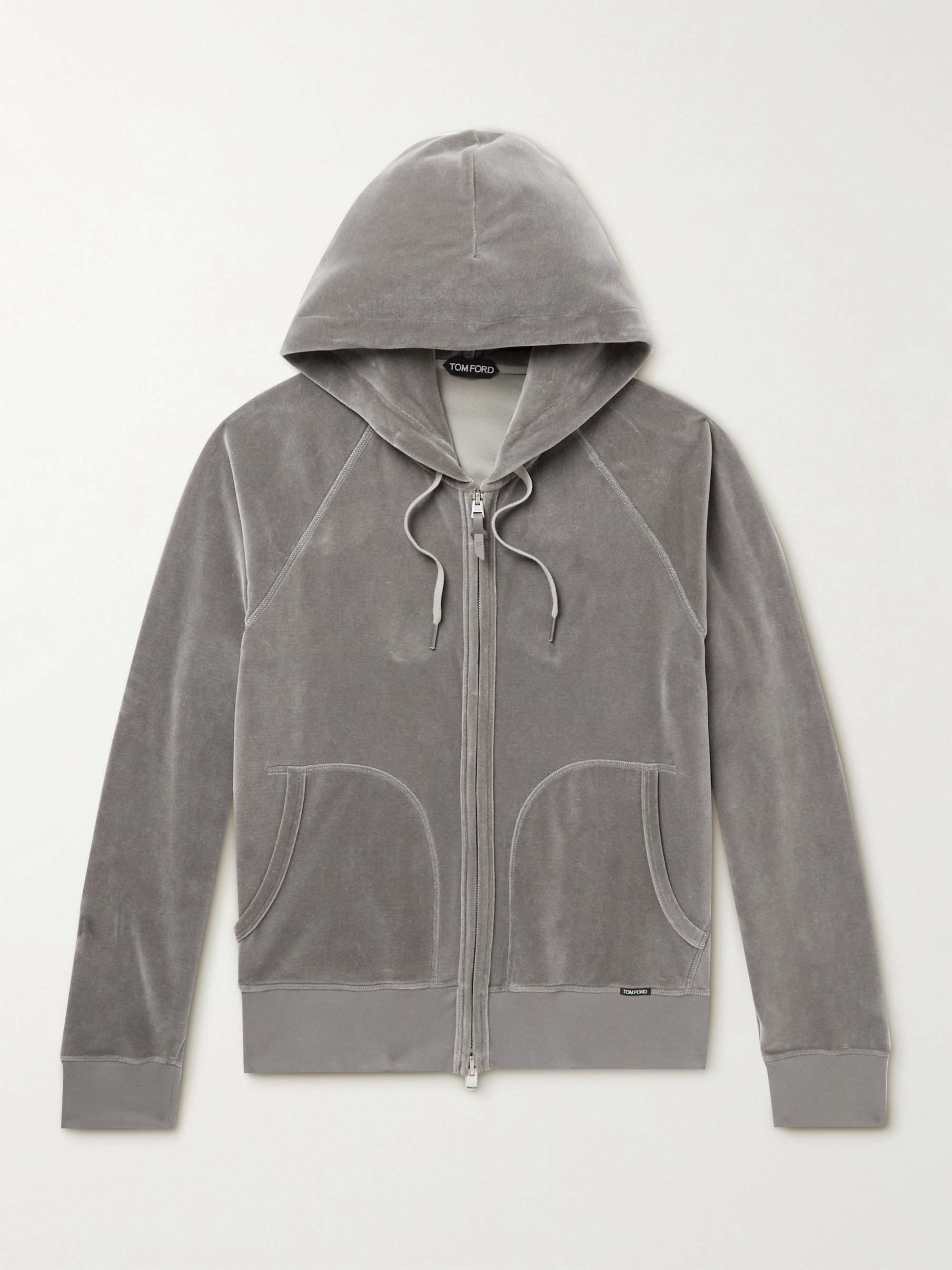 TOM FORD Cotton-Blend Velour Zip-Up Hoodie