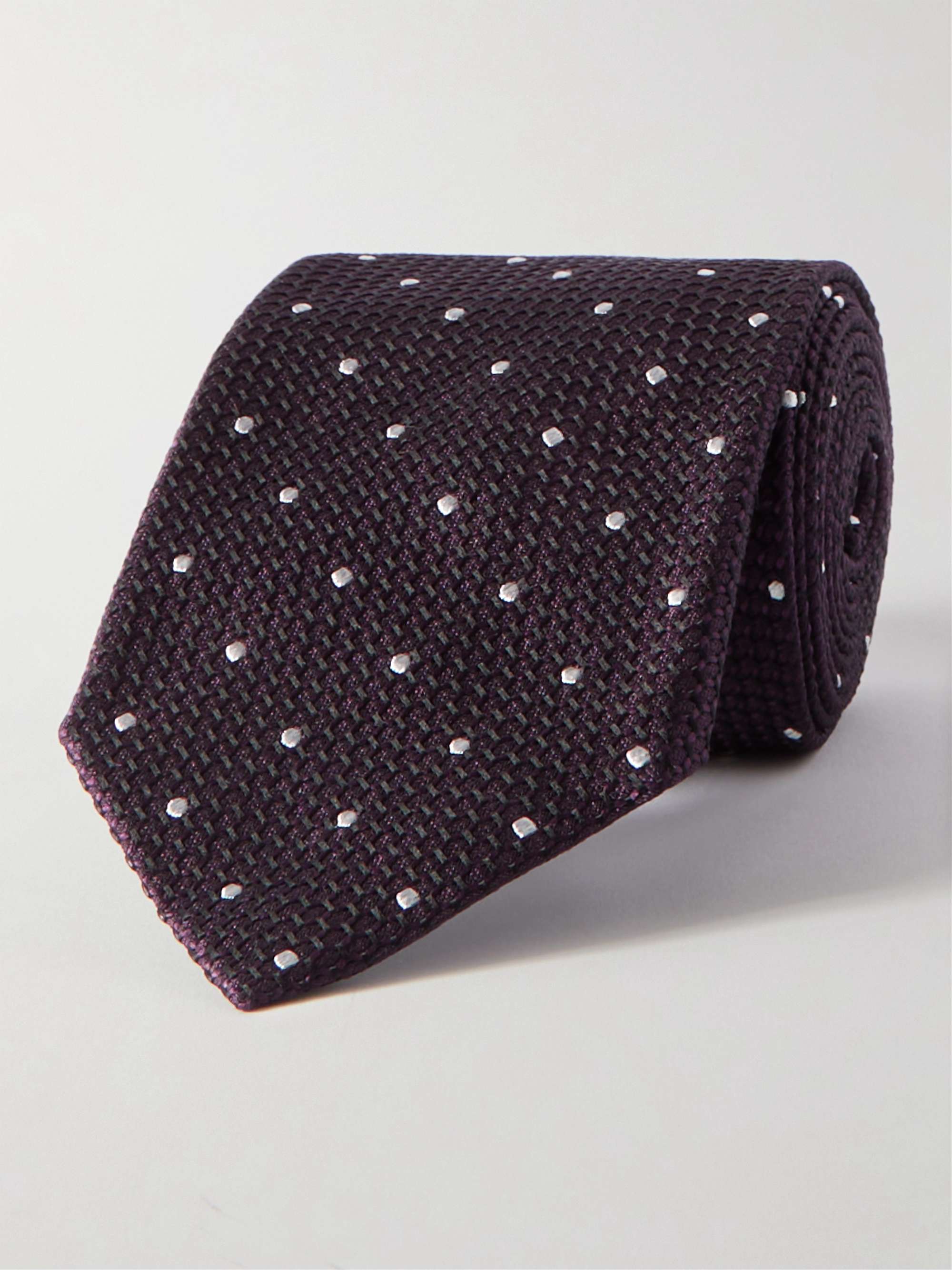 Plum 8cm Polka-Dot Silk-Jacquard Tie | TOM FORD | MR PORTER