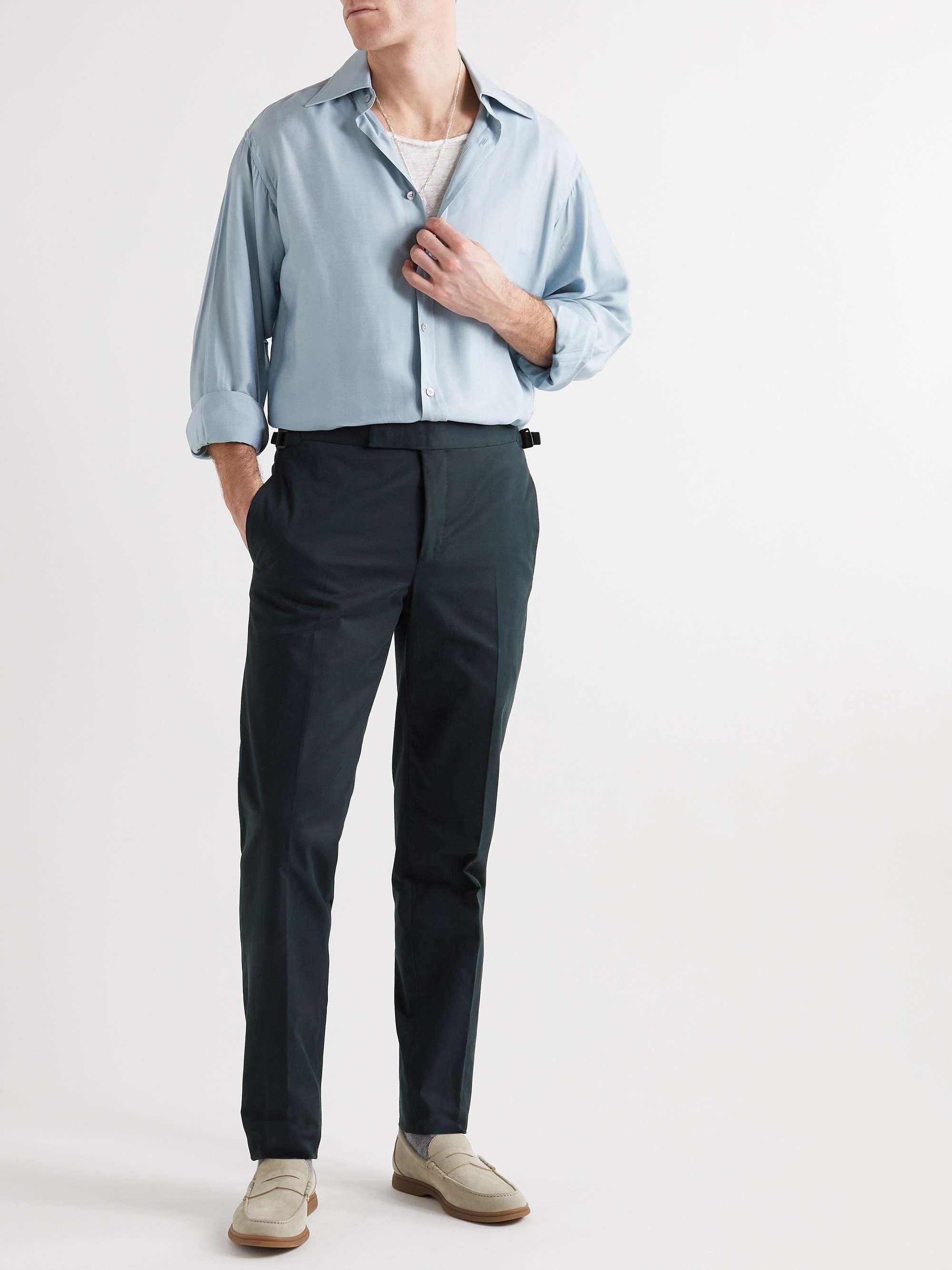 TOM FORD Cooper Slim-Fit Wool and Silk-Blend Twill Suit Trousers