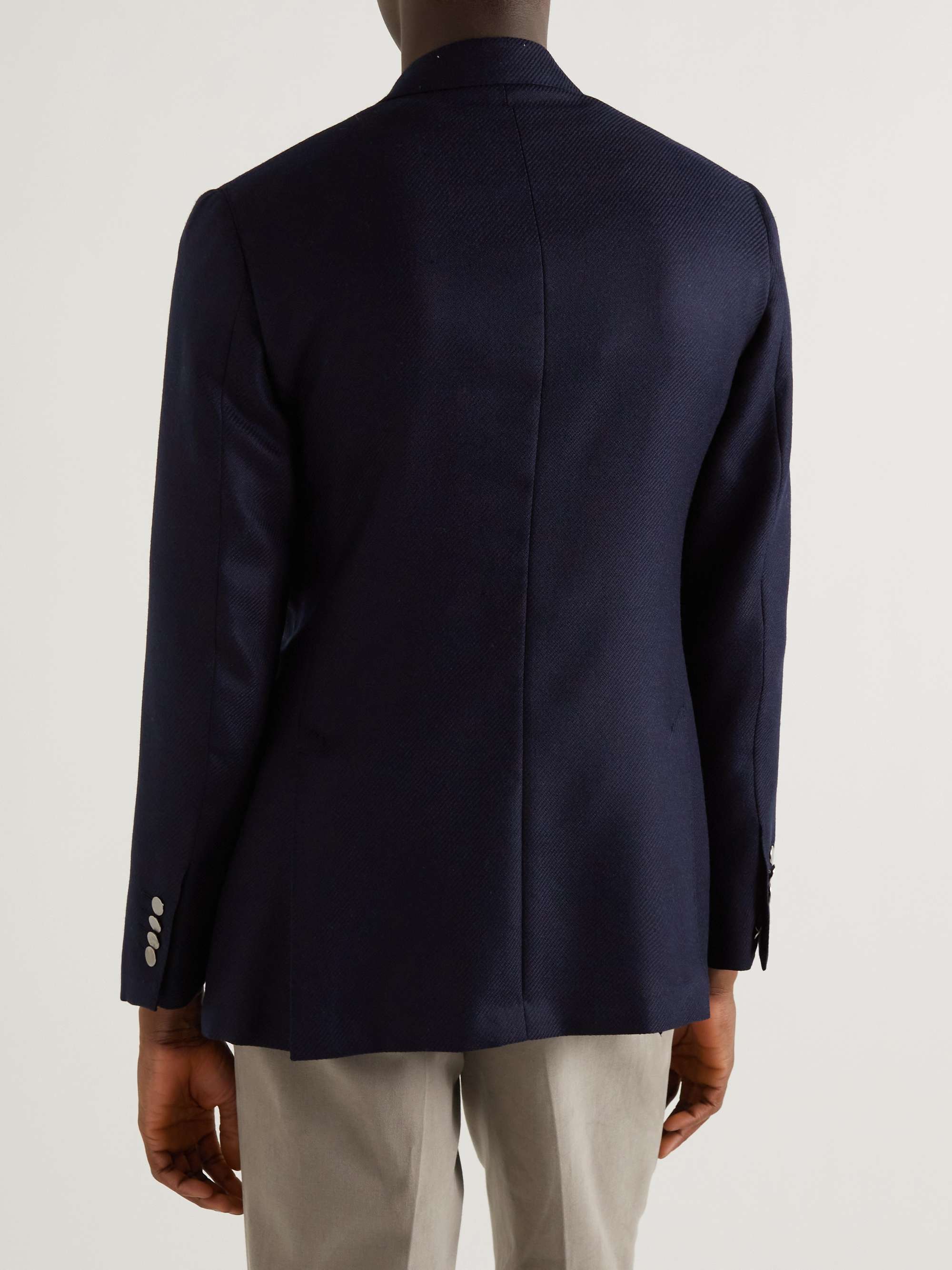 THOM SWEENEY Double-Breasted Cashmere and Silk-Blend Twill Blazer
