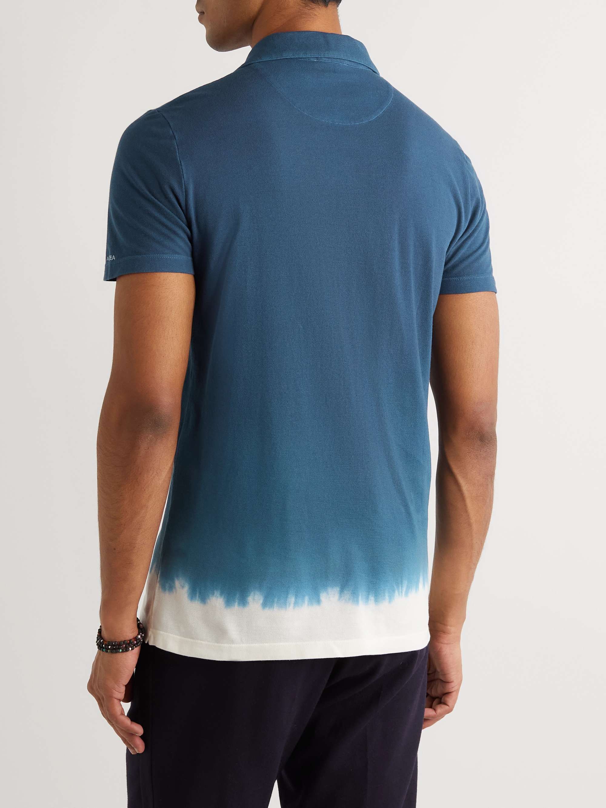ALTEA Dennis Dip-Dyed Cotton Polo Shirt