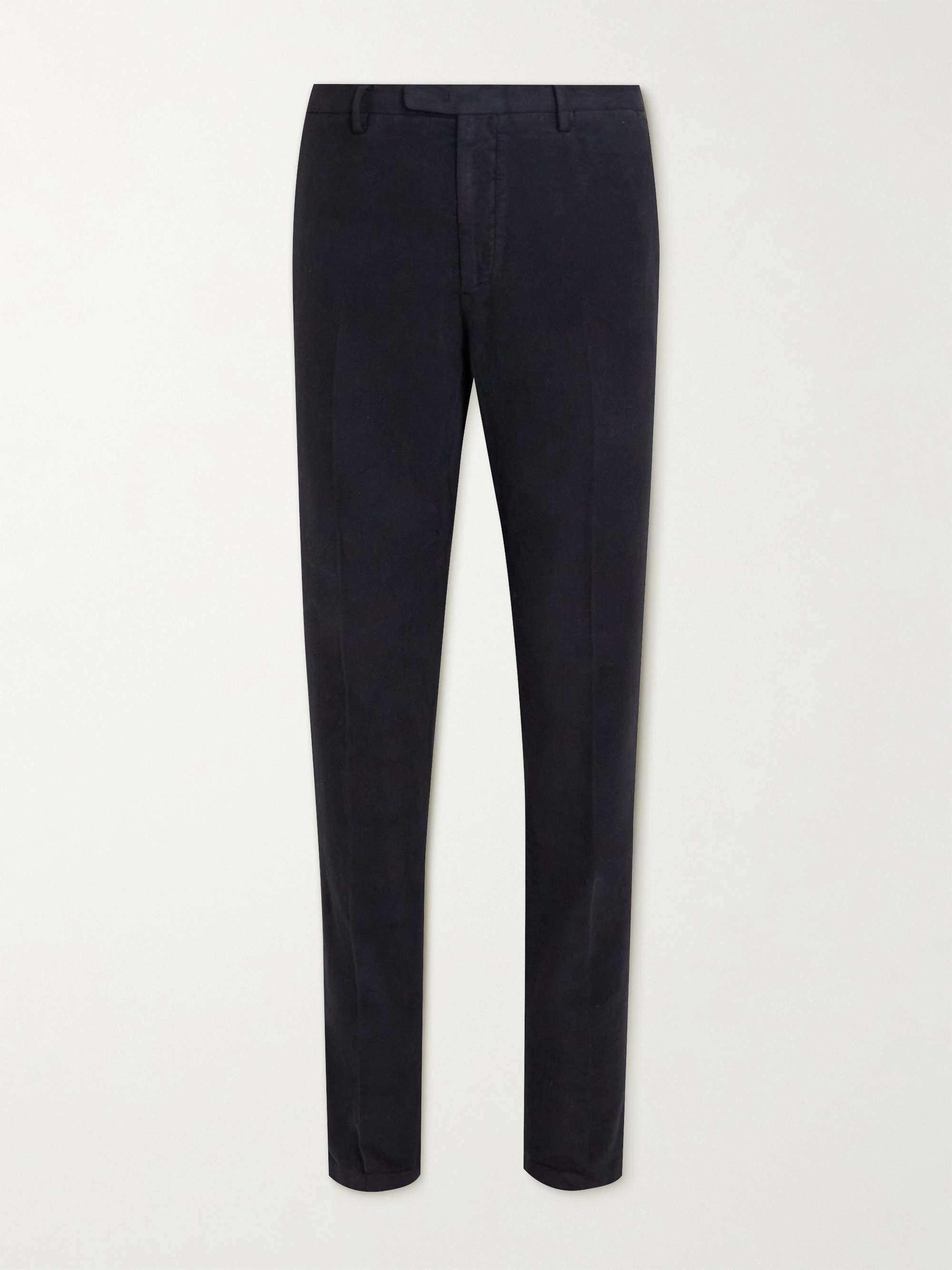 BOGLIOLI Slim-Fit Tapered Cotton-Moleskin Suit Trousers