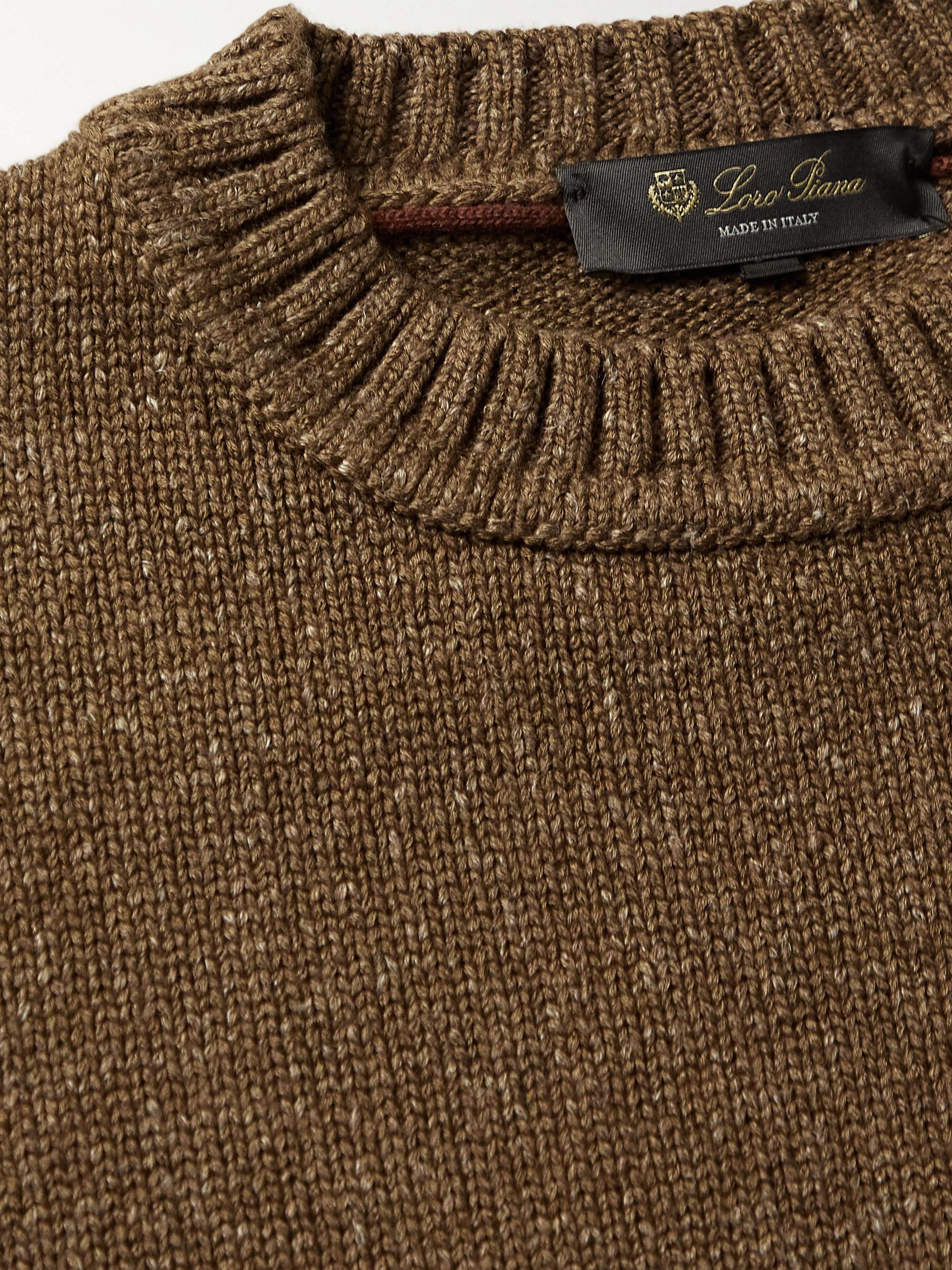 LORO PIANA Shorwell Silk, Cashmere and Linen-Blend Sweater