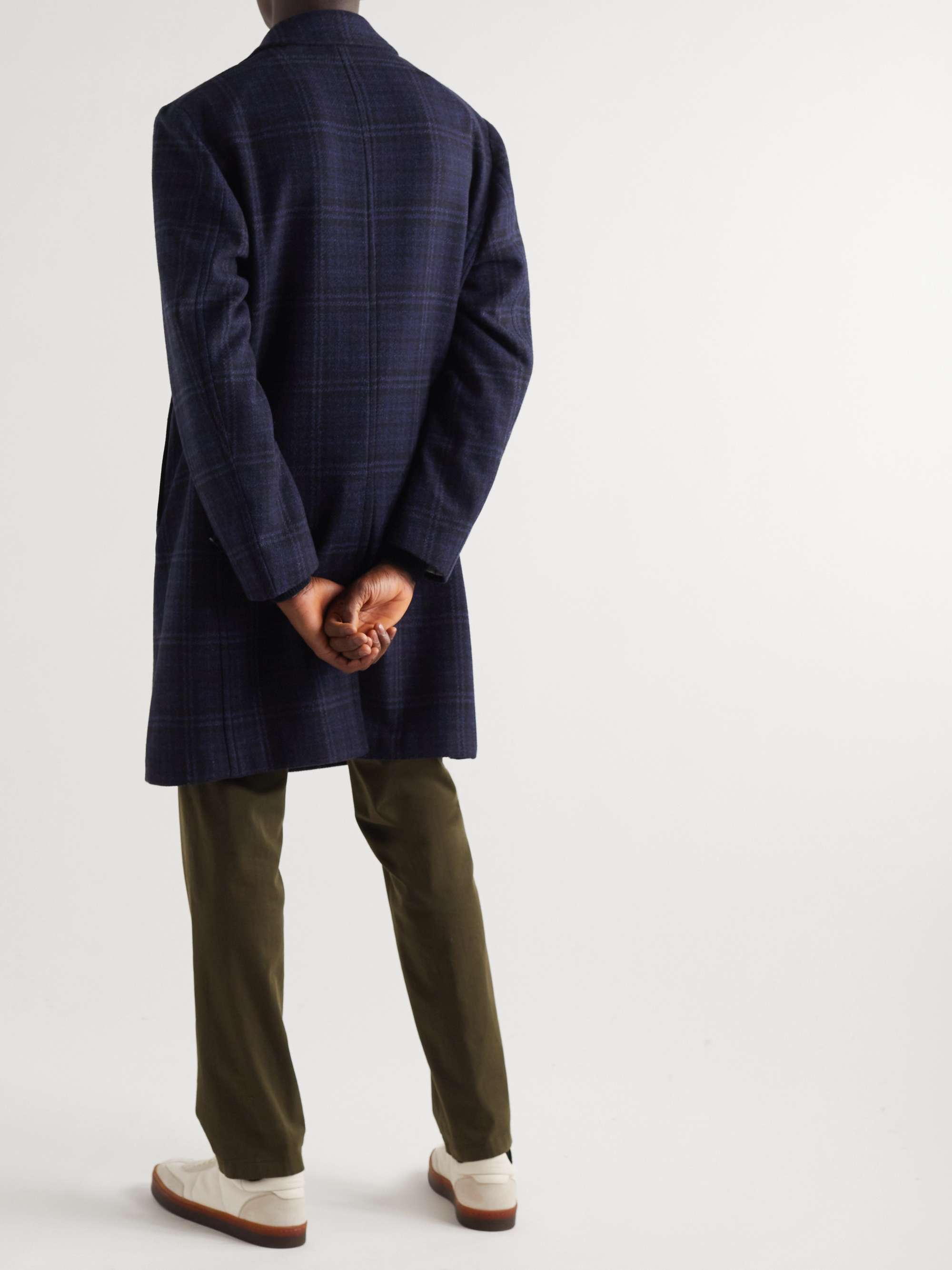 BOGLIOLI Checked Virgin Wool and Cashmere-Blend Tweed Coat