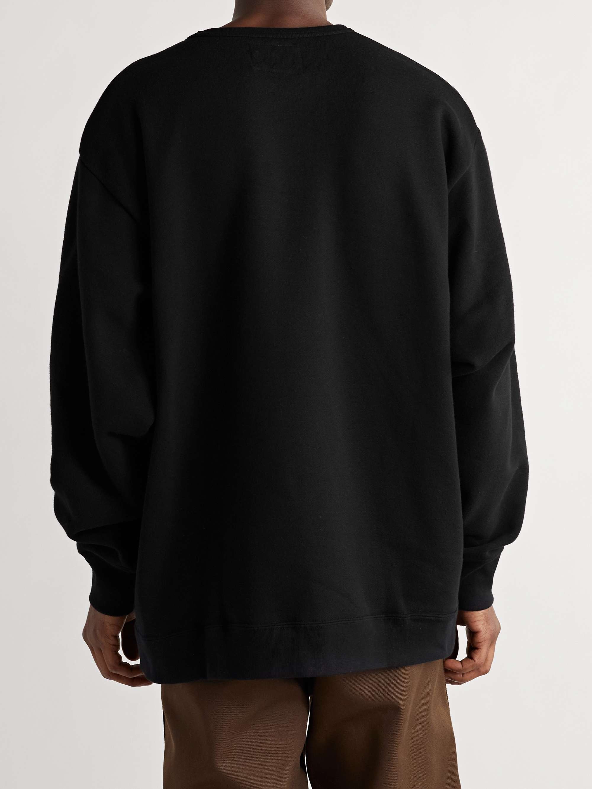 WTAPS Logo-Embroidered Cotton-Blend Jersey Sweatshirt
