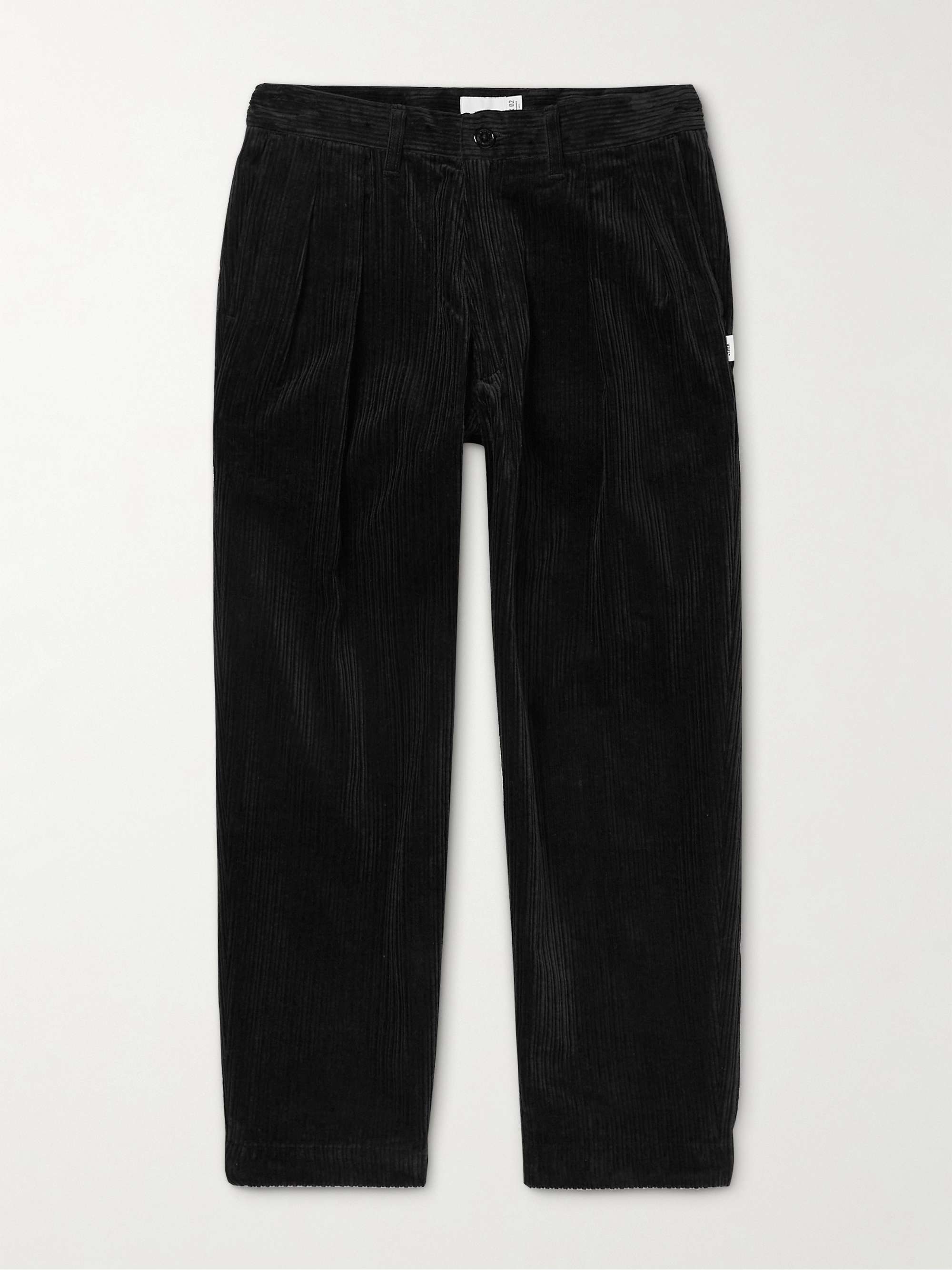 WTAPS Tuck 02 Tapered Pleated Cotton-Corduroy Trousers