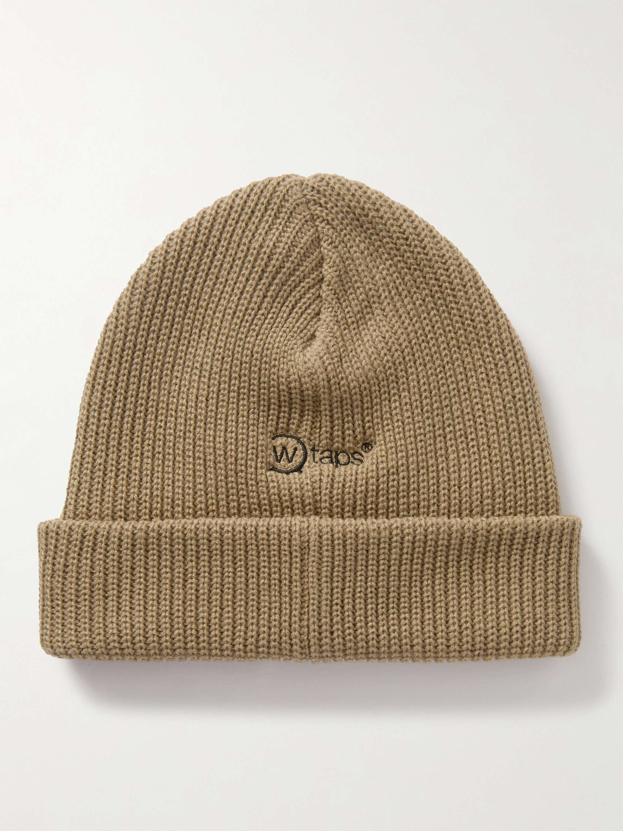 WTAPS Logo-Embroidered Knitted Beanie