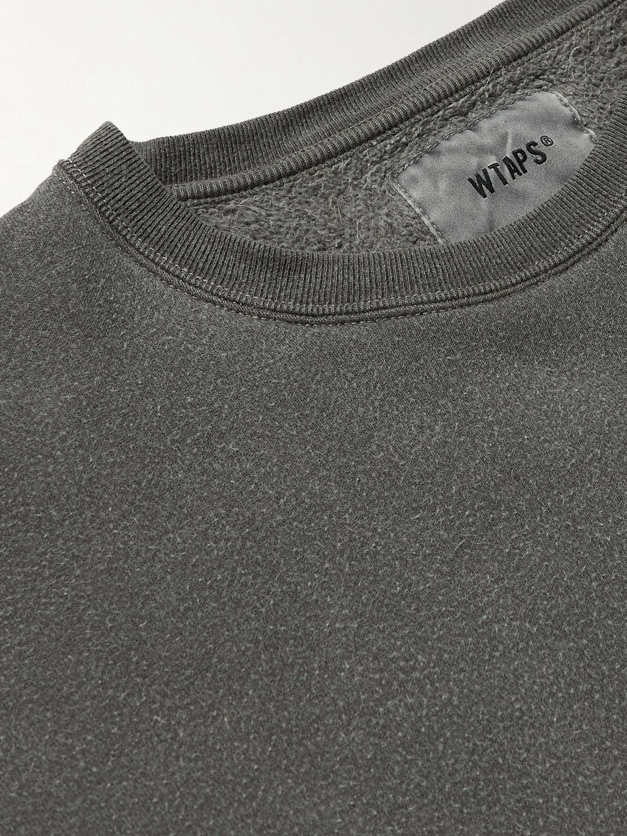 WTAPS Blank Logo-Appliquéd Cotton-Jersey Sweatshirt