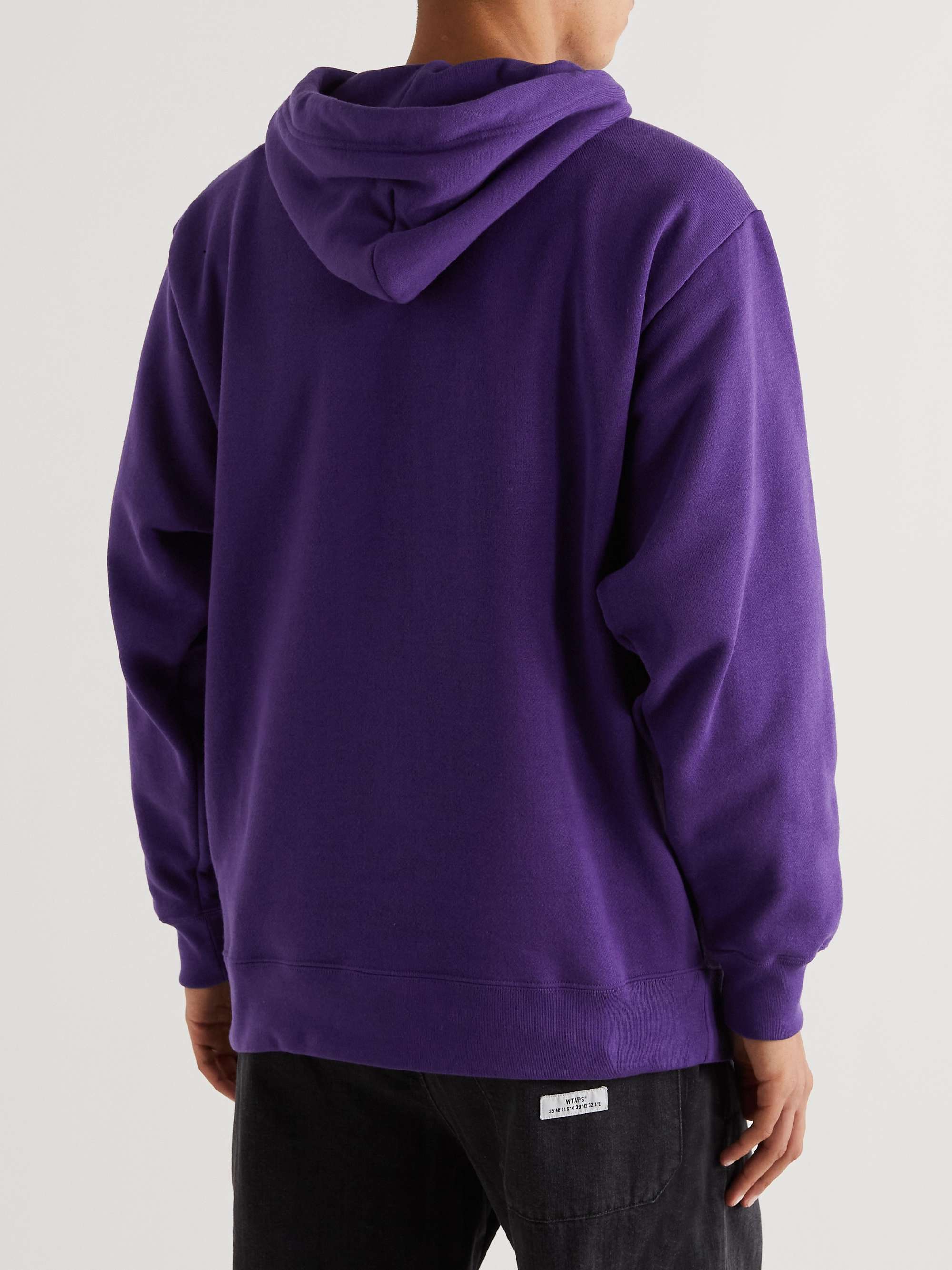 WTAPS Thor Logo-Embroidered Cotton-Blend Jersey Hoodie