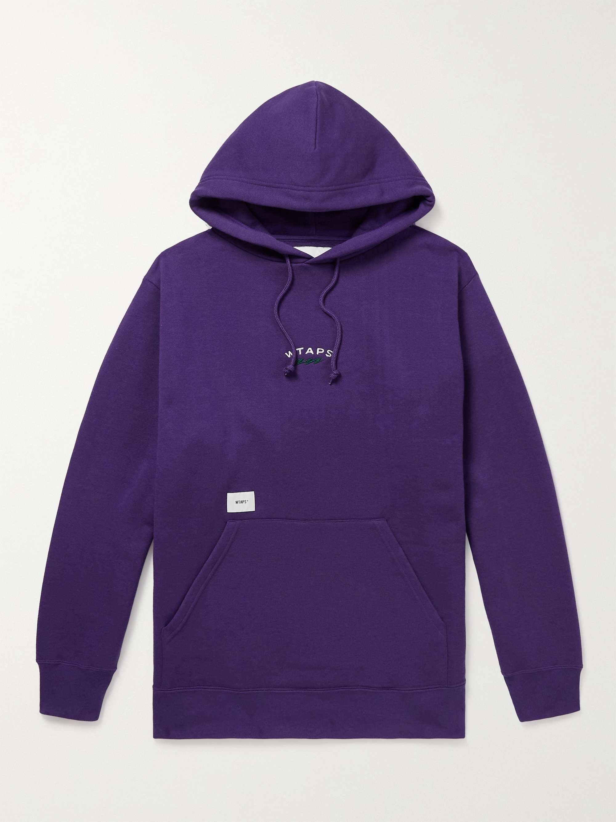 WTAPS Thor Logo-Embroidered Cotton-Blend Jersey Hoodie