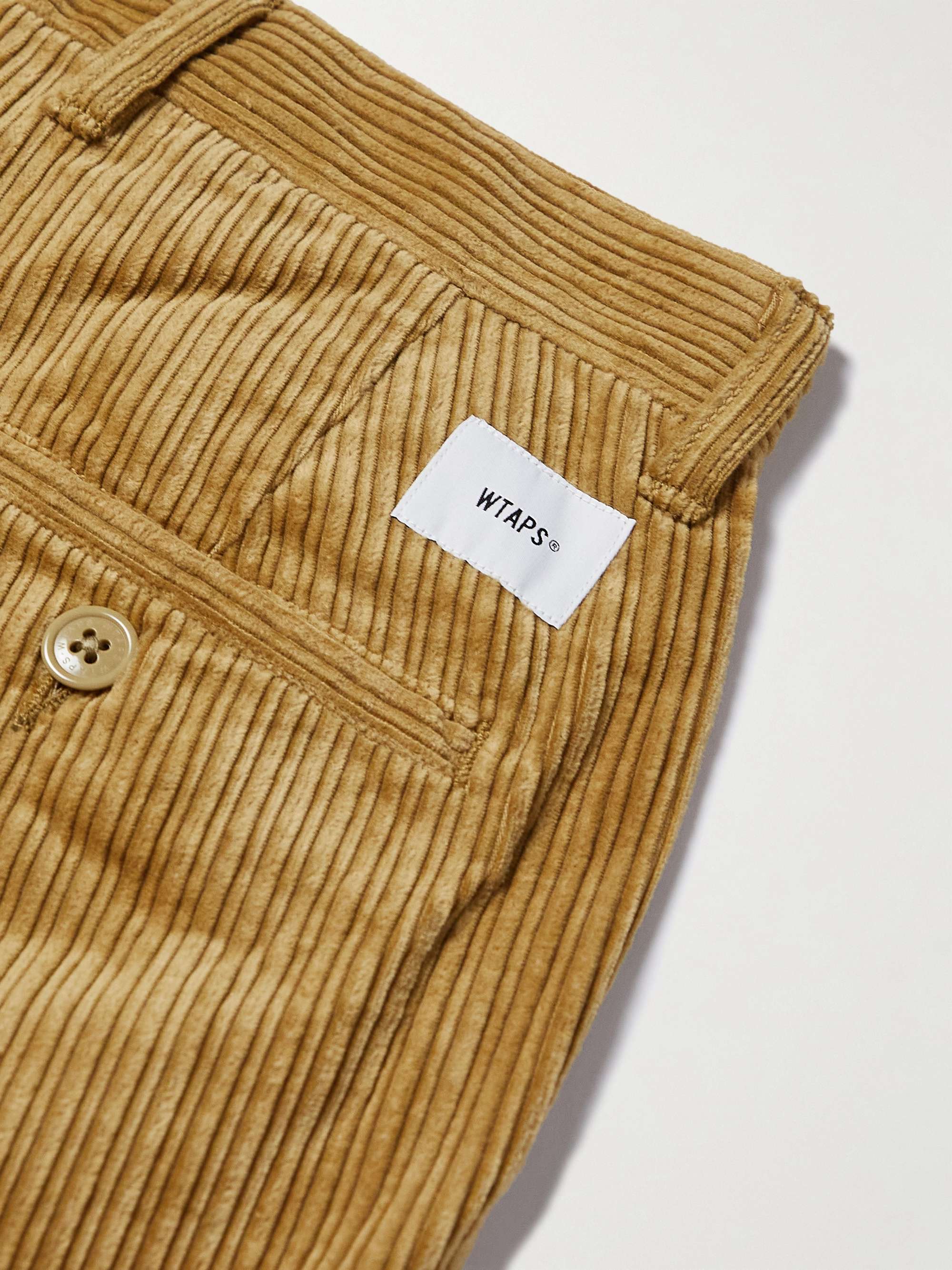 Tuck 02 Tapered Pleated Cotton-Corduroy Trousers