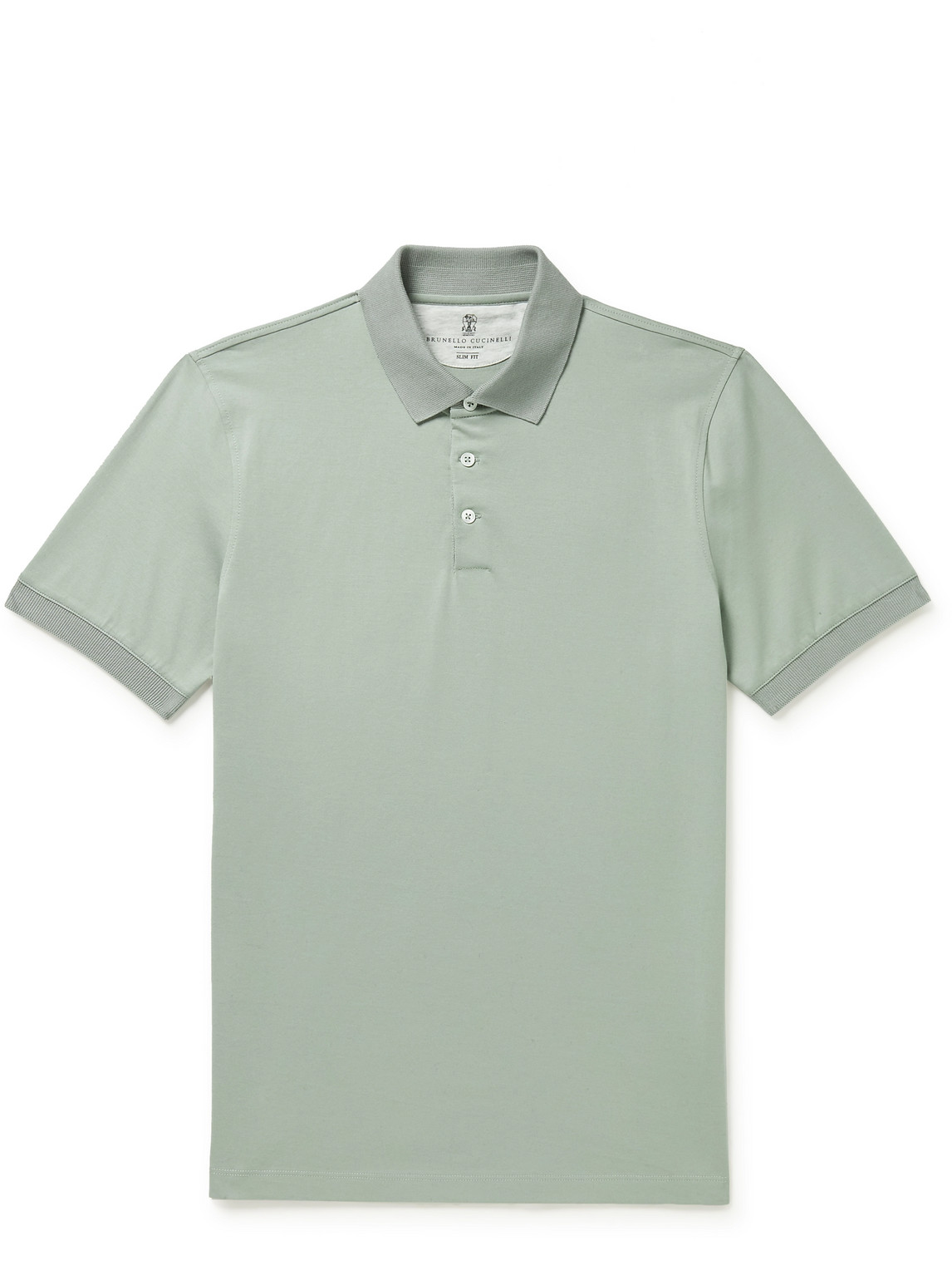 Brunello Cucinelli Cotton-Jersey Polo Shirt