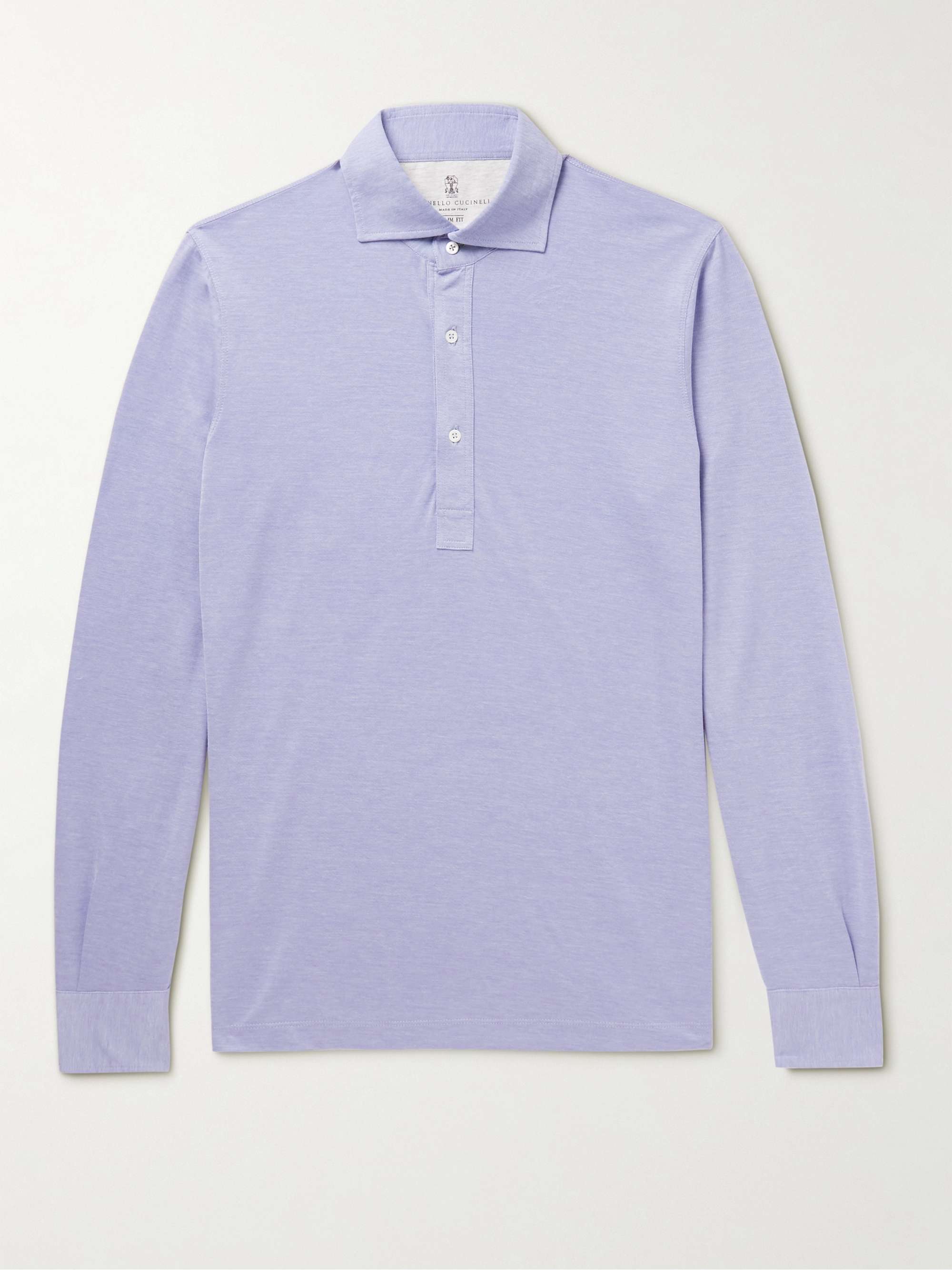 BRUNELLO CUCINELLI Slim-Fit Cashmere-Jersey Polo Shirt