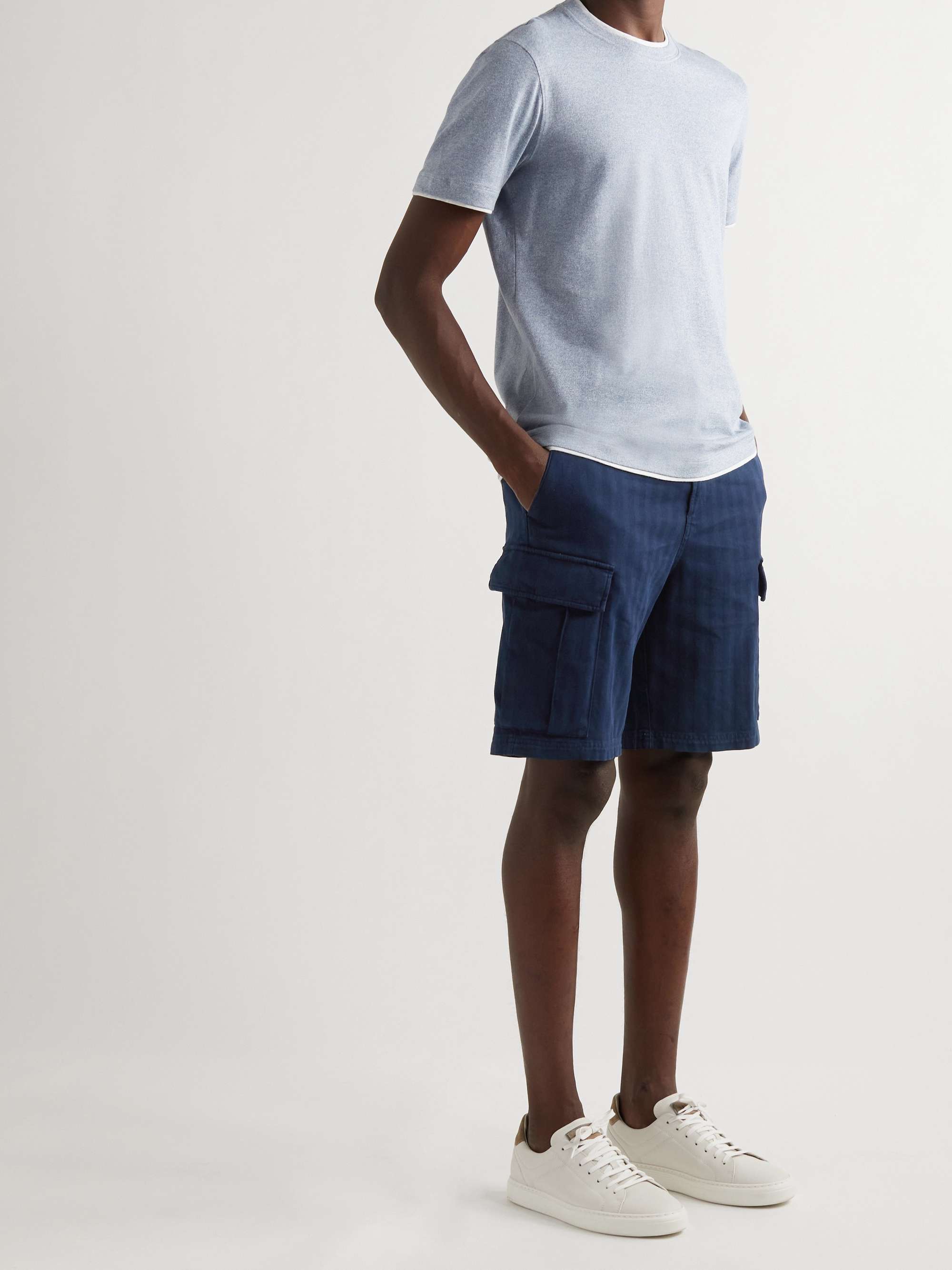 Blue Kurt Straight-Leg Distressed Shorts | CELINE HOMME | MR PORTER