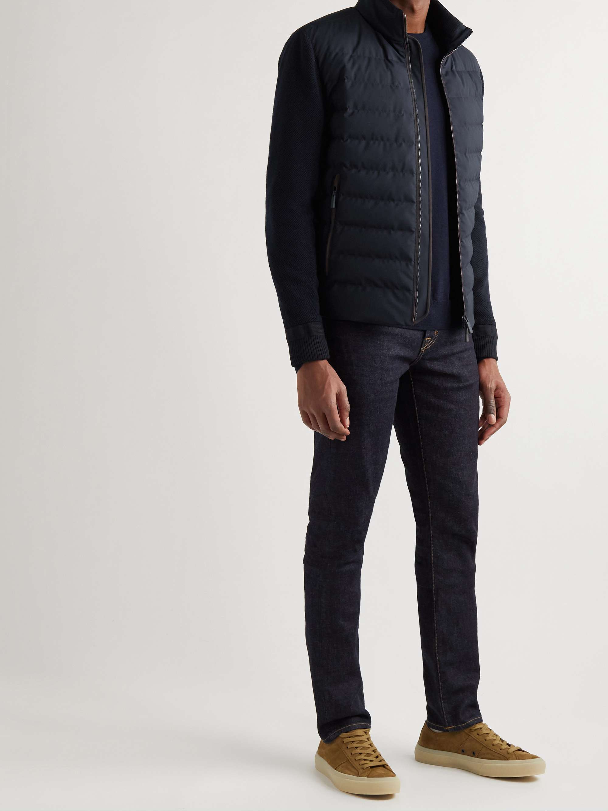 ZEGNA Trofeo Elements Quilted Merino Wool and Cotton-Blend Down Jacket