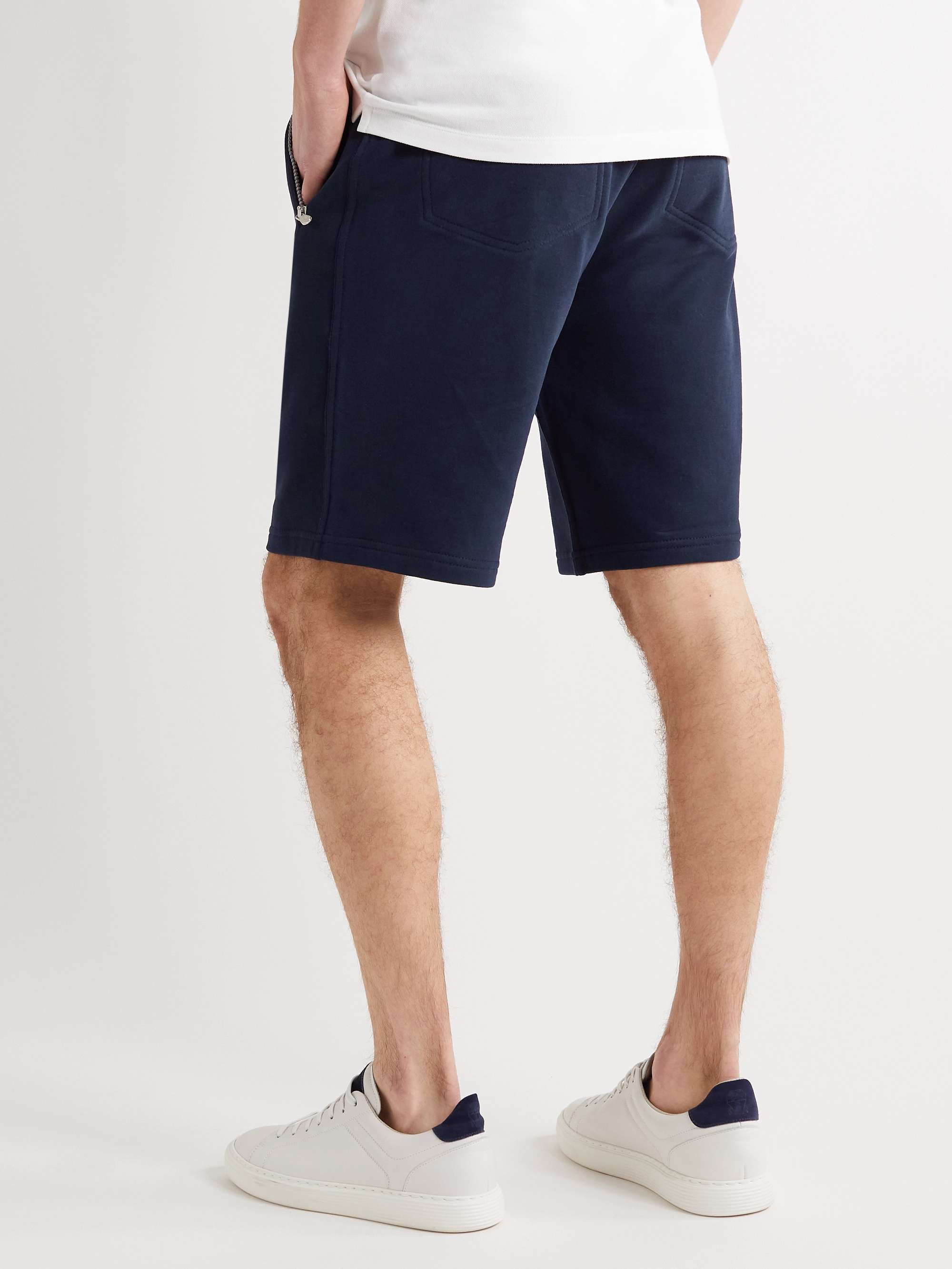 BRUNELLO CUCINELLI Straight-Leg Cotton-Jersey Drawstring Shorts