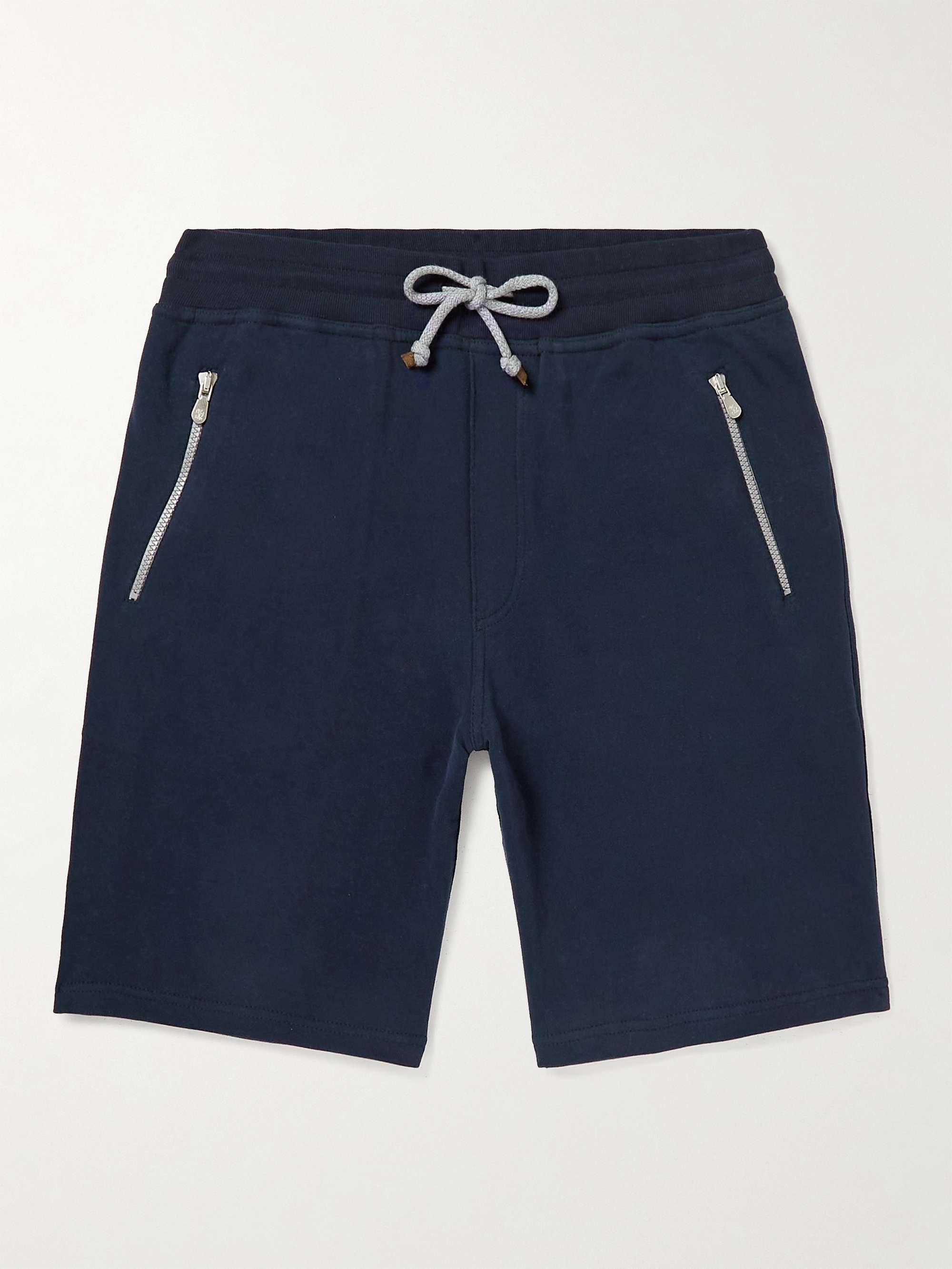 BRUNELLO CUCINELLI Straight-Leg Cotton-Jersey Drawstring Shorts
