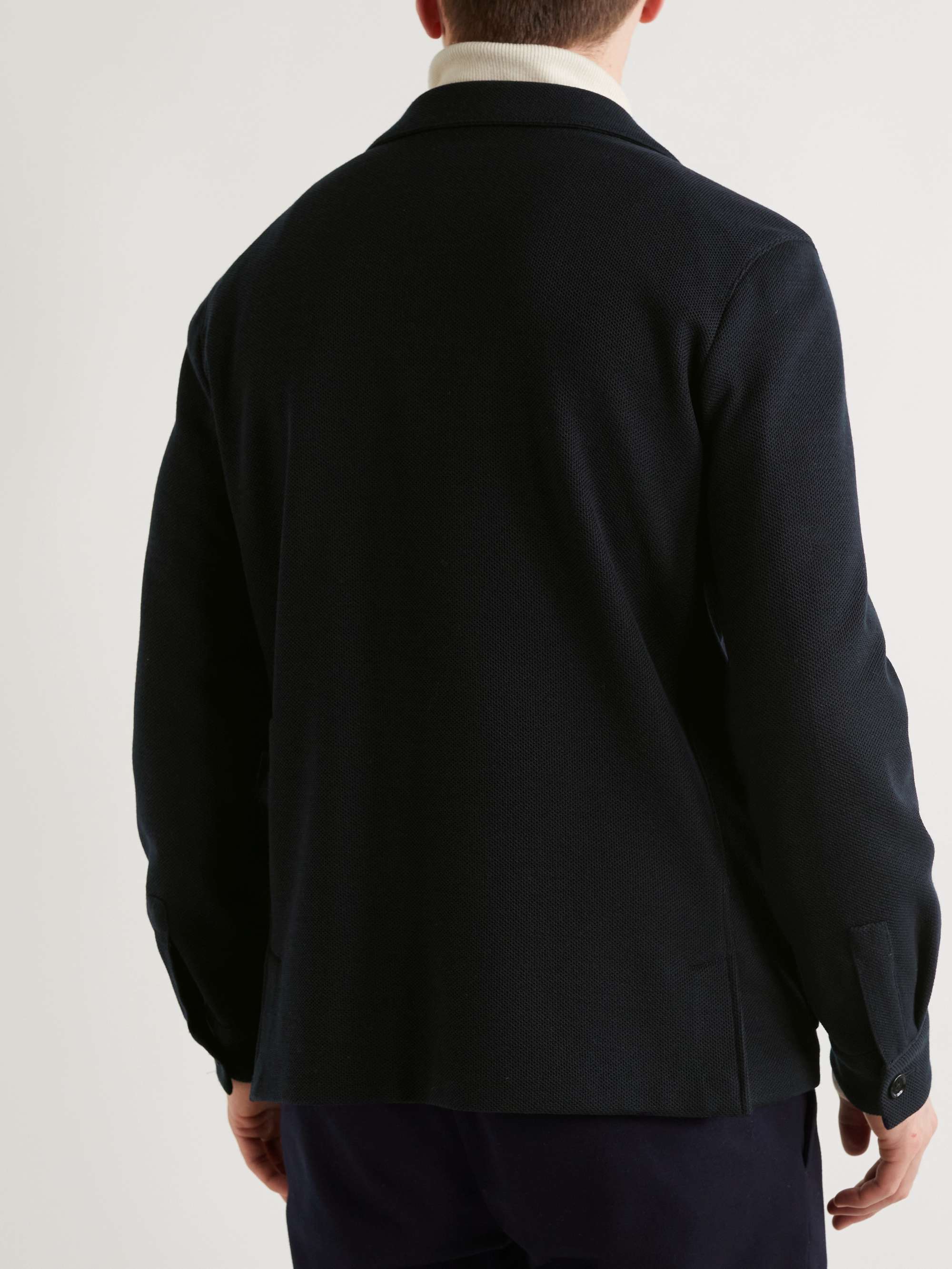 ZEGNA Wool and Cotton-Blend Piqué Jacket