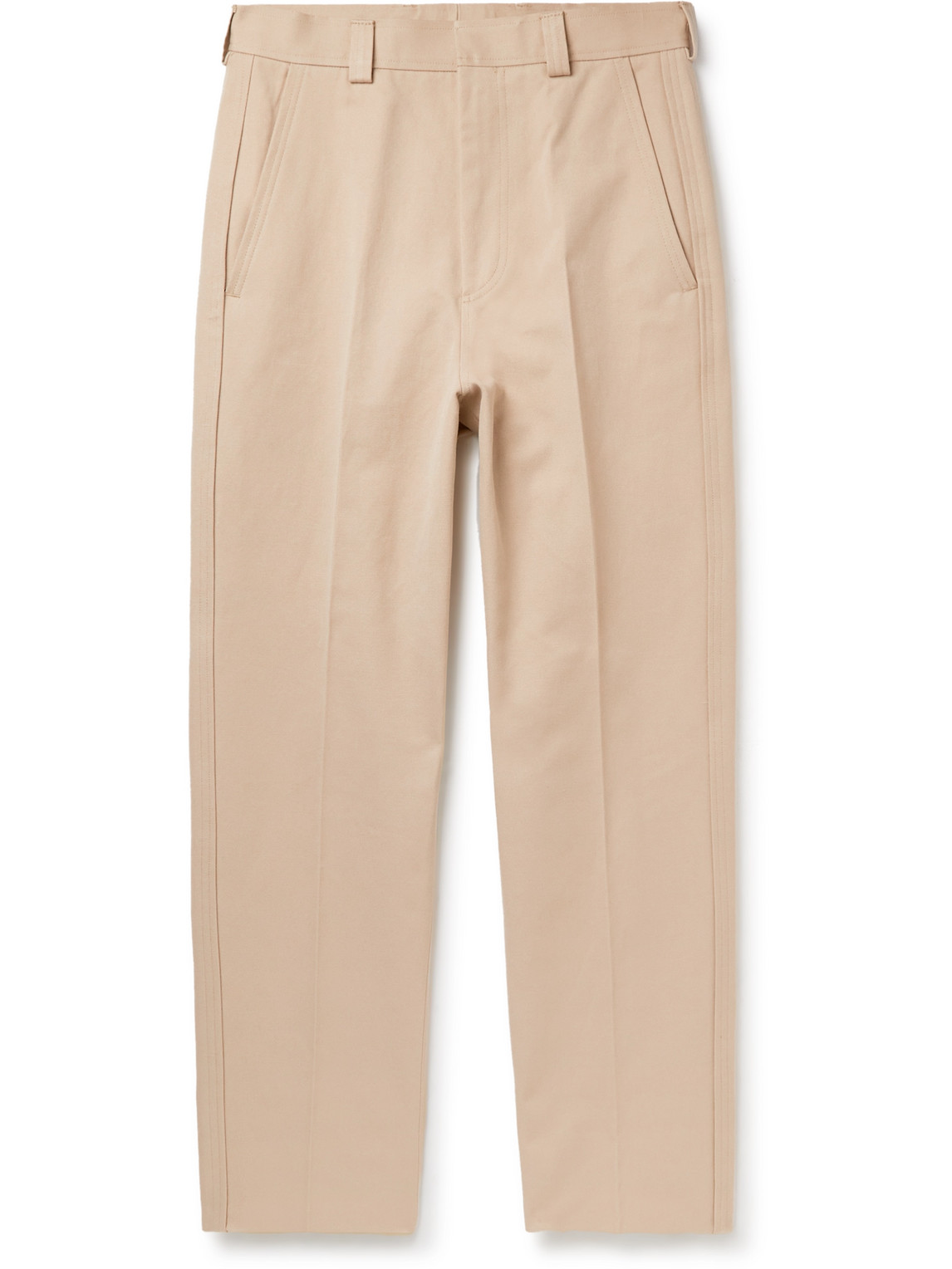 Straight-Leg Cotton, Silk and Linen-Blend Twill Trousers
