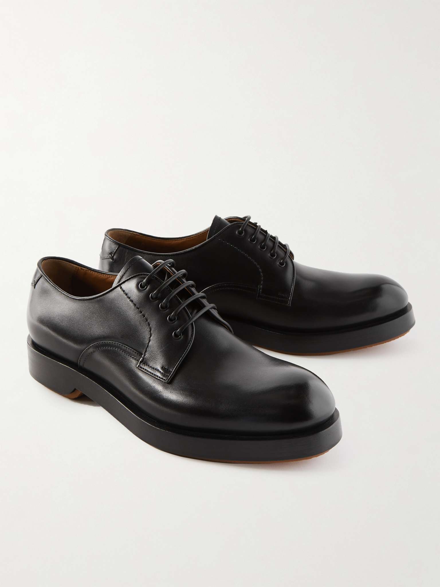 Black Udine Leather Derby Shoes | ZEGNA | MR PORTER
