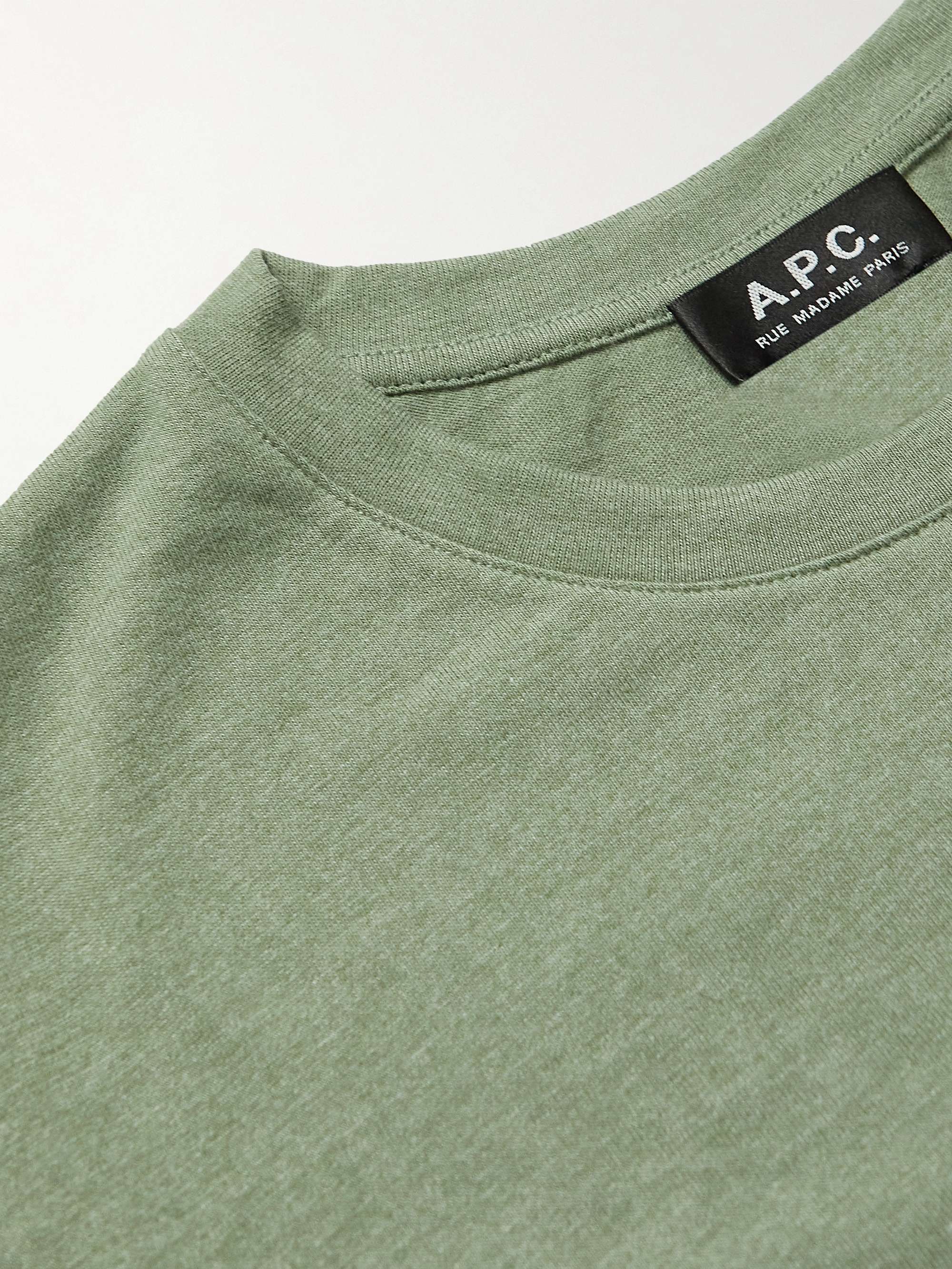 A.P.C. VPC Logo-Flocked Cotton-Jersey T-Shirt