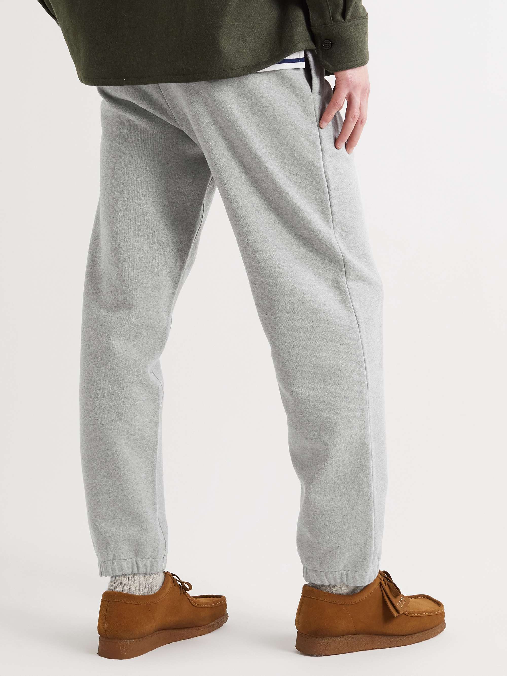 A.P.C. Malo Tapered Logo-Embroidered Cotton-Jersey Sweatpants