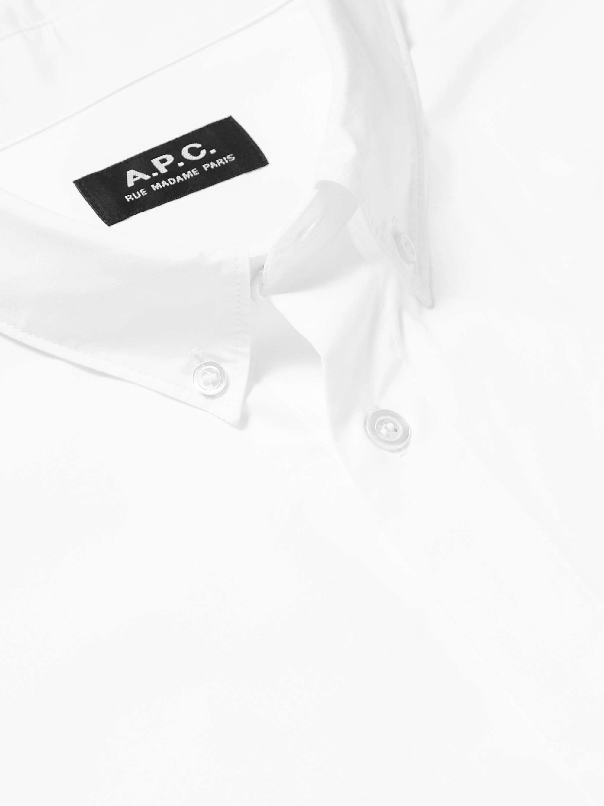 A.P.C. Richie Slim-Fit Button-Down Collar Cotton-Poplin Shirt