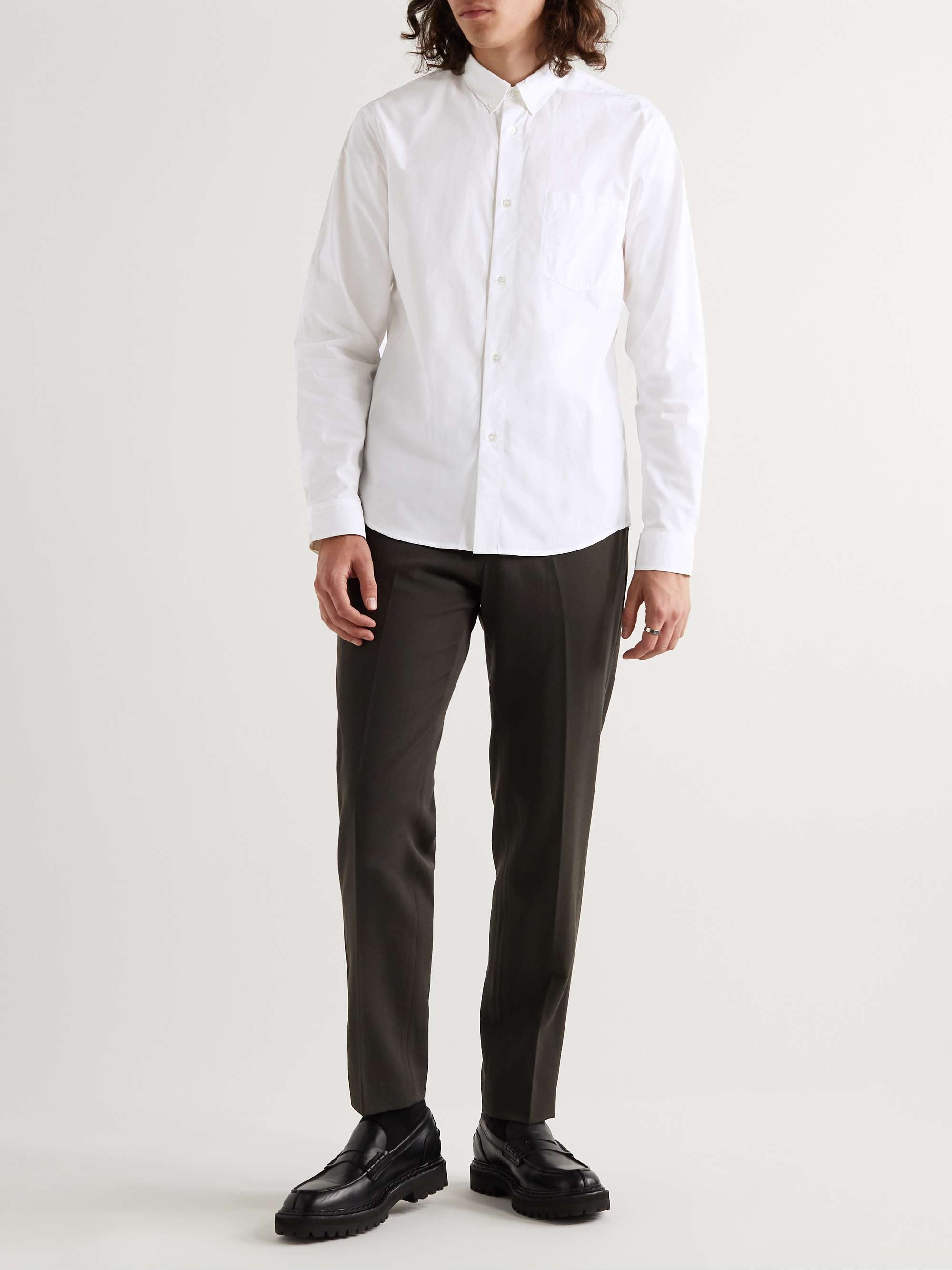 A.P.C. Richie Slim-Fit Button-Down Collar Cotton-Poplin Shirt