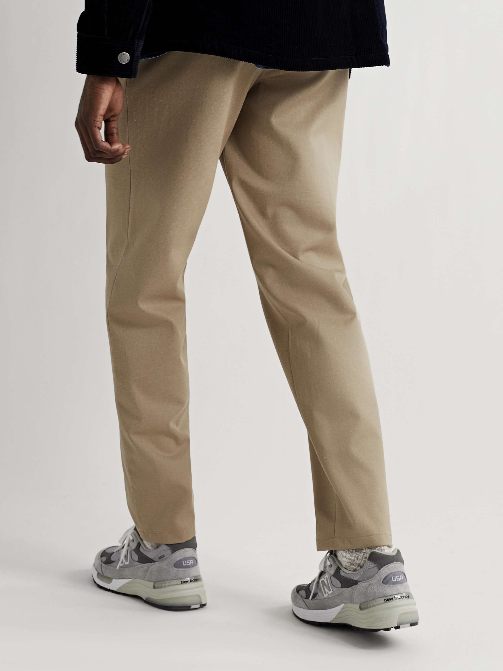 A.P.C. Etienne Slim-Fit Wool and Cotton-Blend Twill Drawstring Trousers